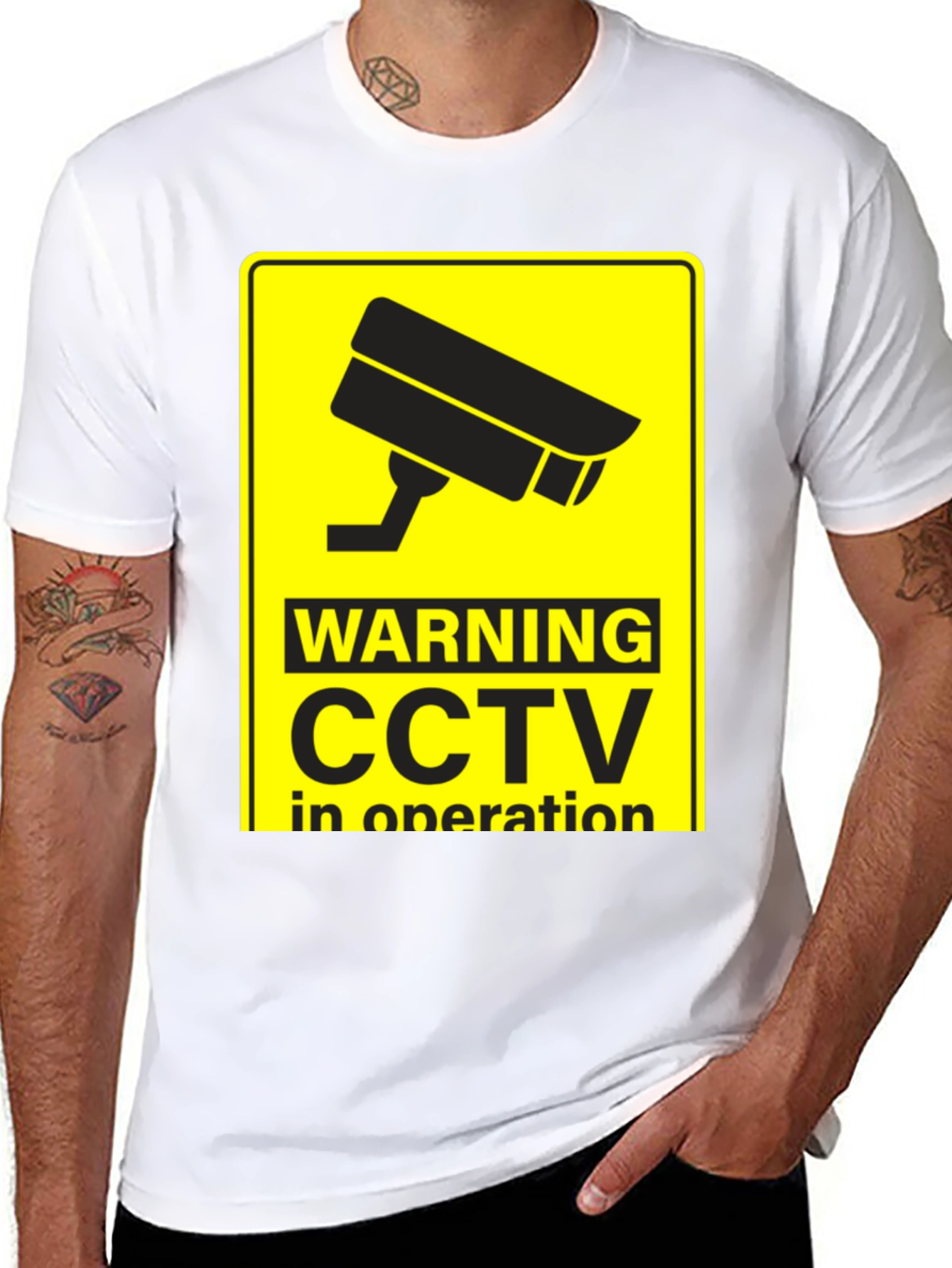 Warning CCTV In Operation Black T-Shirt