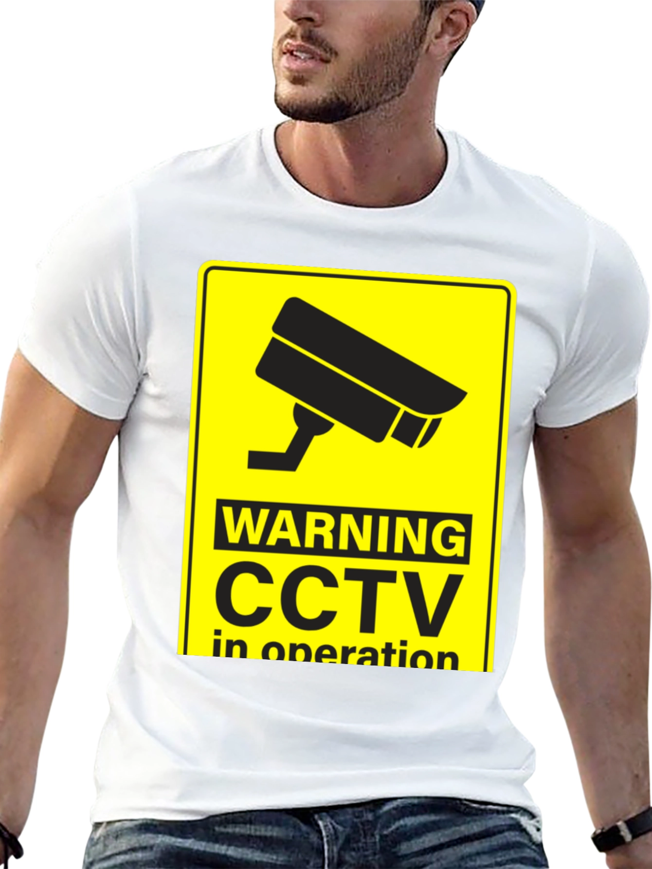 Warning CCTV In Operation Black T-Shirt