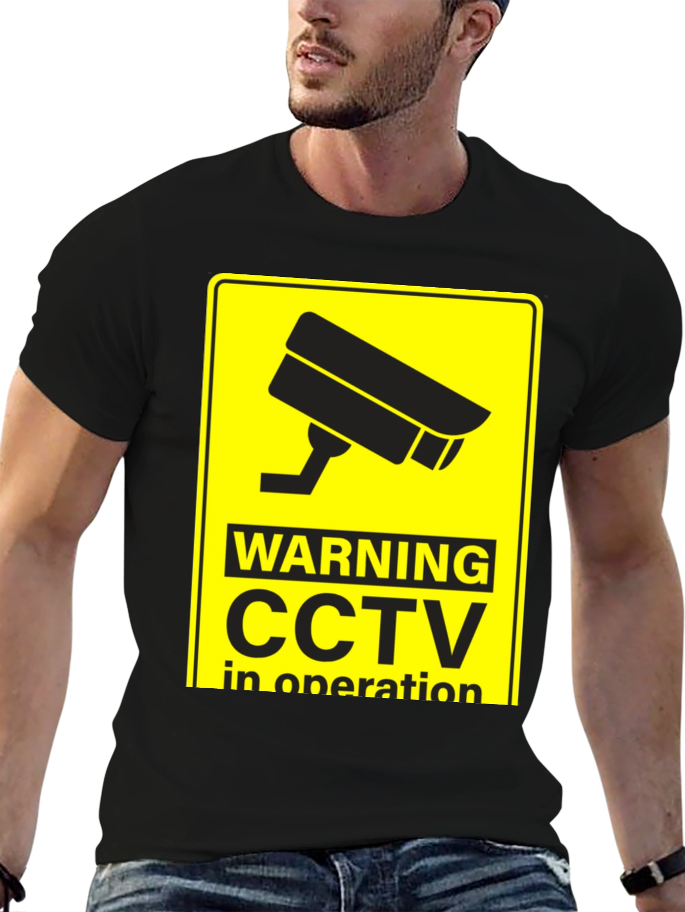 Warning CCTV In Operation Black T-Shirt