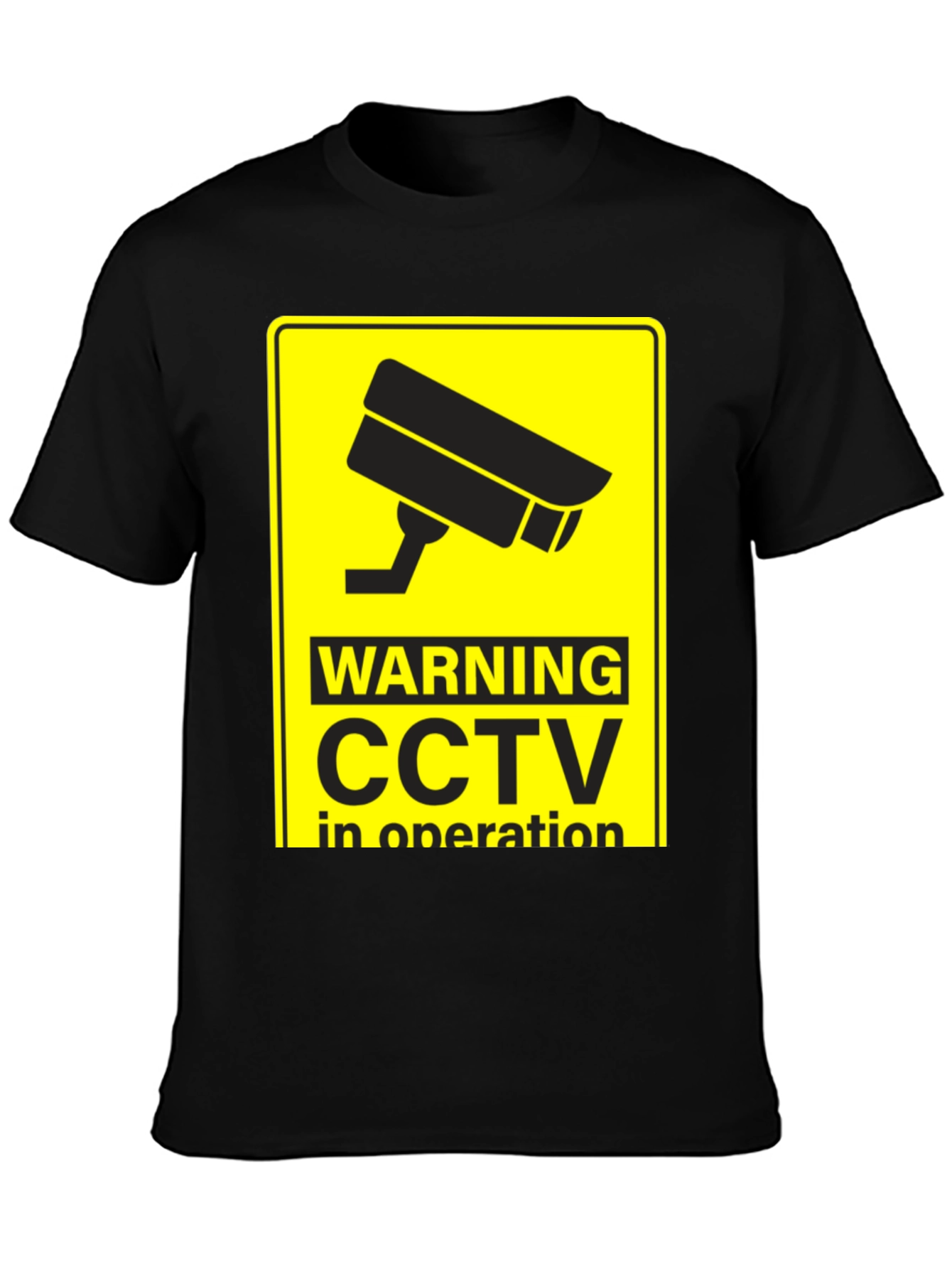 Warning CCTV In Operation Black T-Shirt