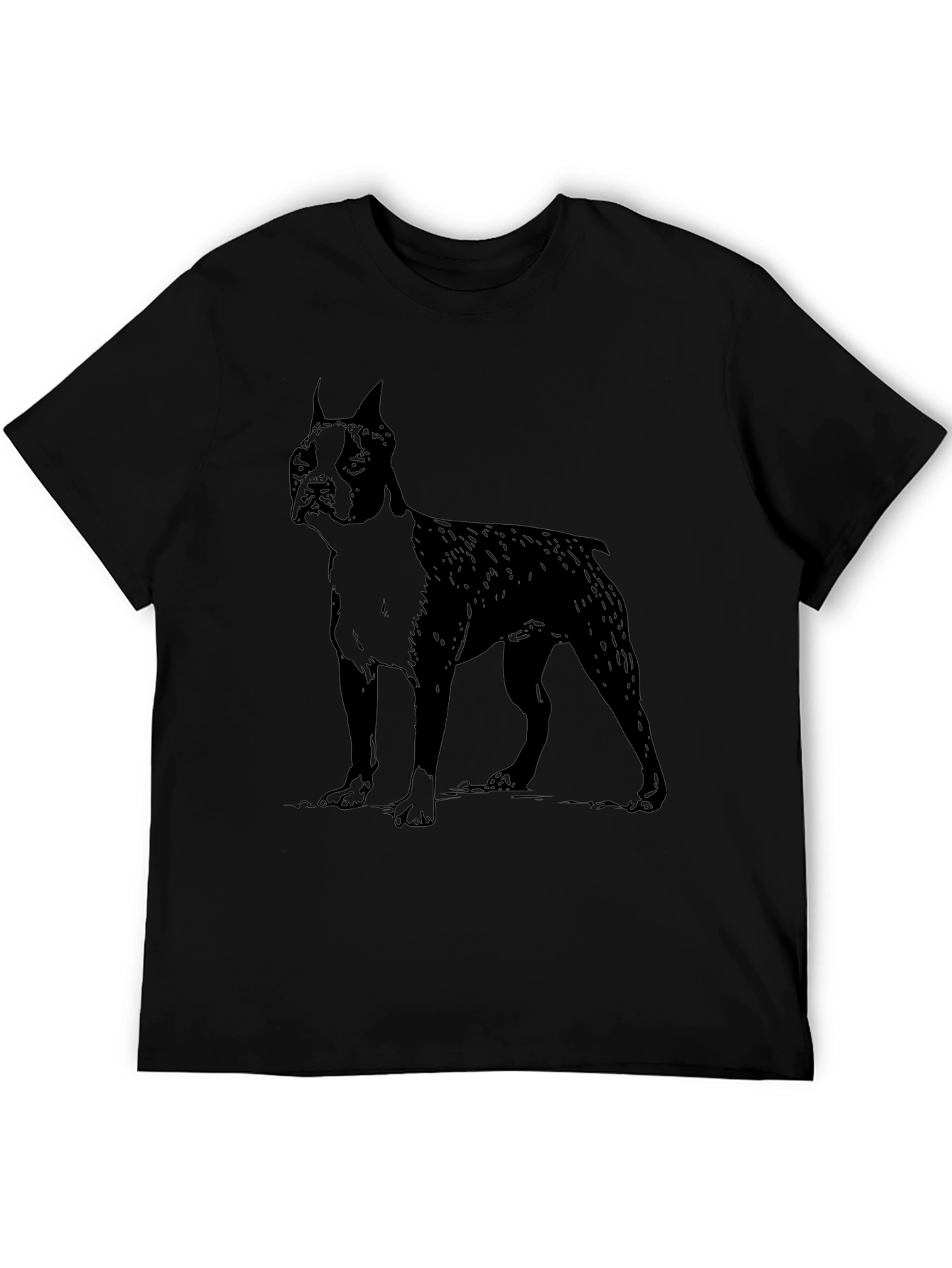Boston Terrier Dog Graphic Tee - Black