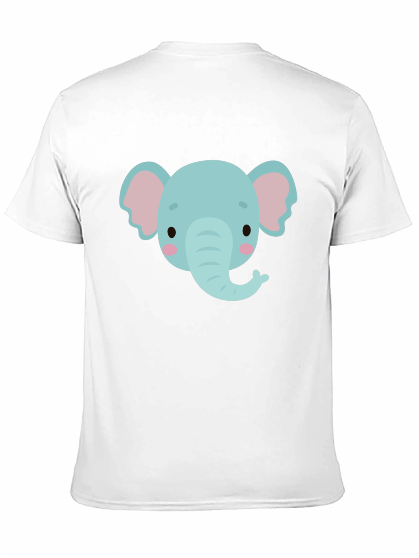Cute Elephant Graphic Tee - Black Cotton Comfort