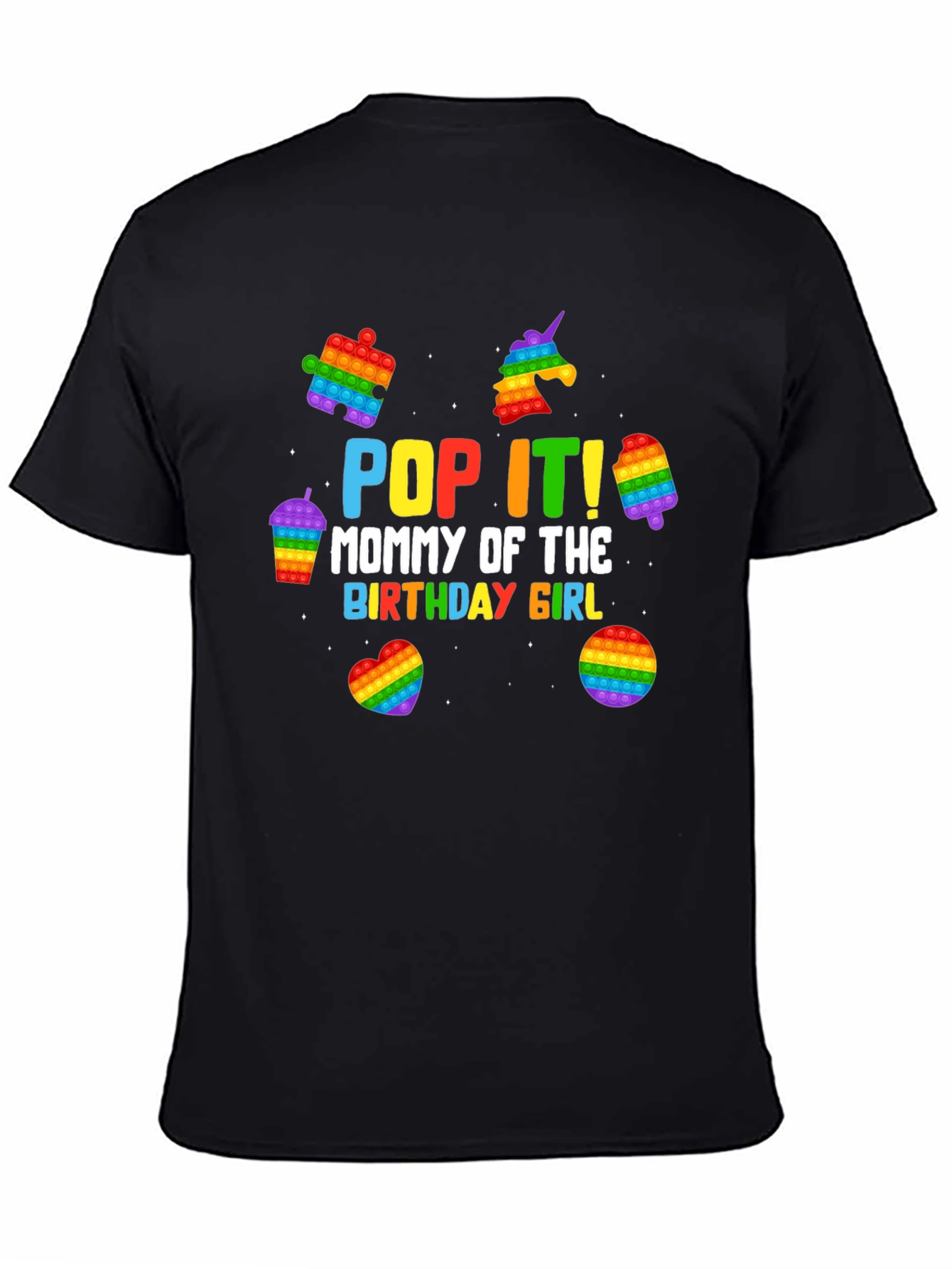 Pop It Birthday Girl Mommy T-Shirt