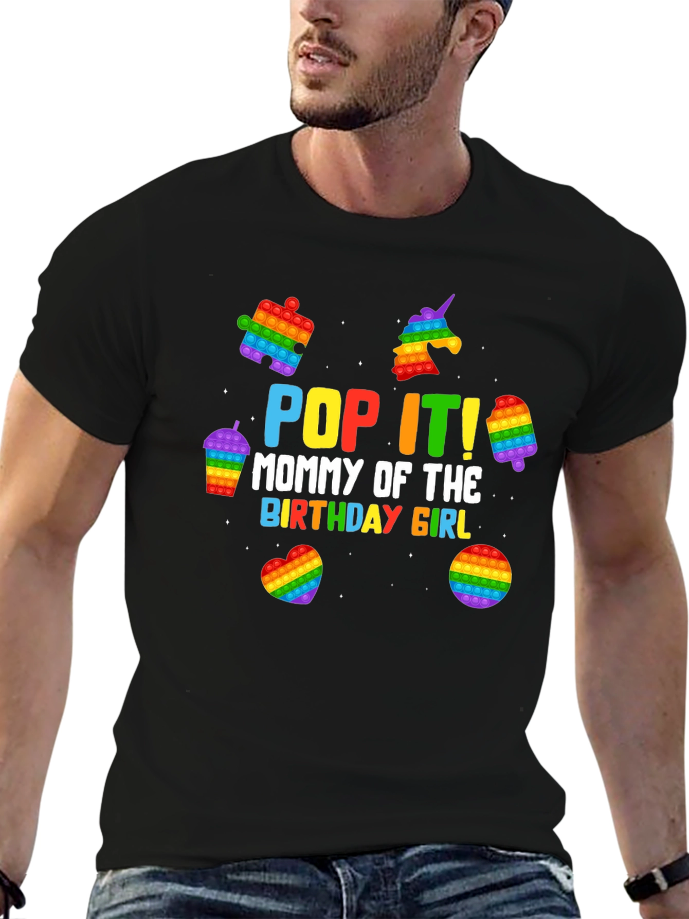Pop It Birthday Girl Mommy T-Shirt