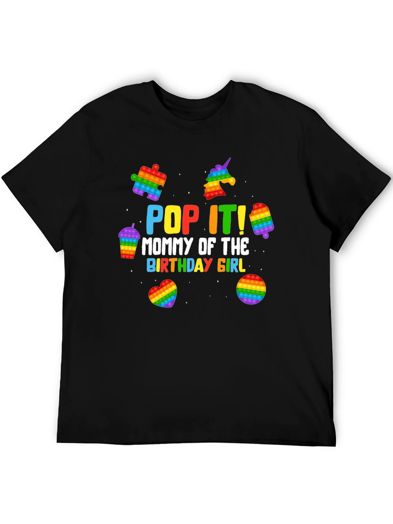 Pop It Birthday Girl Mommy T-Shirt