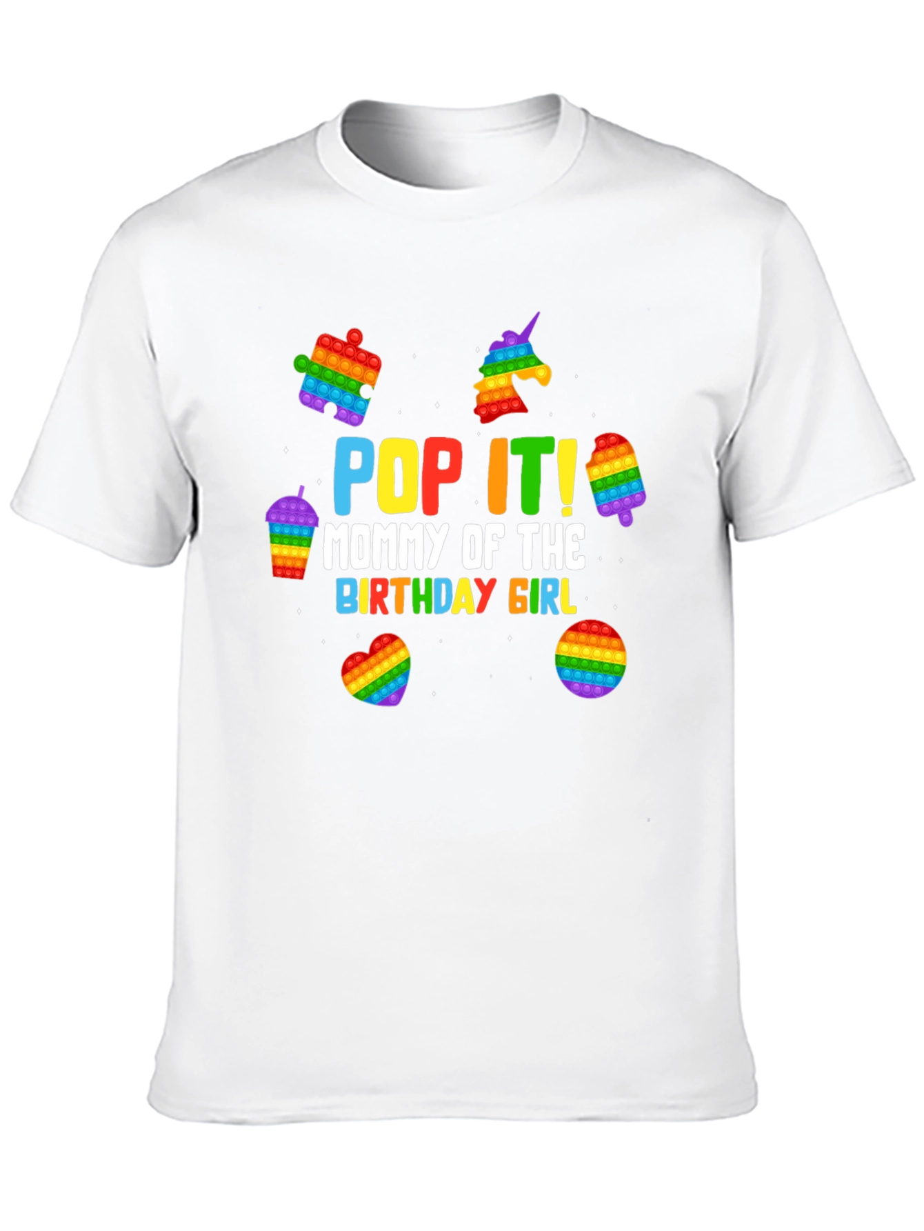 Pop It Birthday Girl Mommy T-Shirt