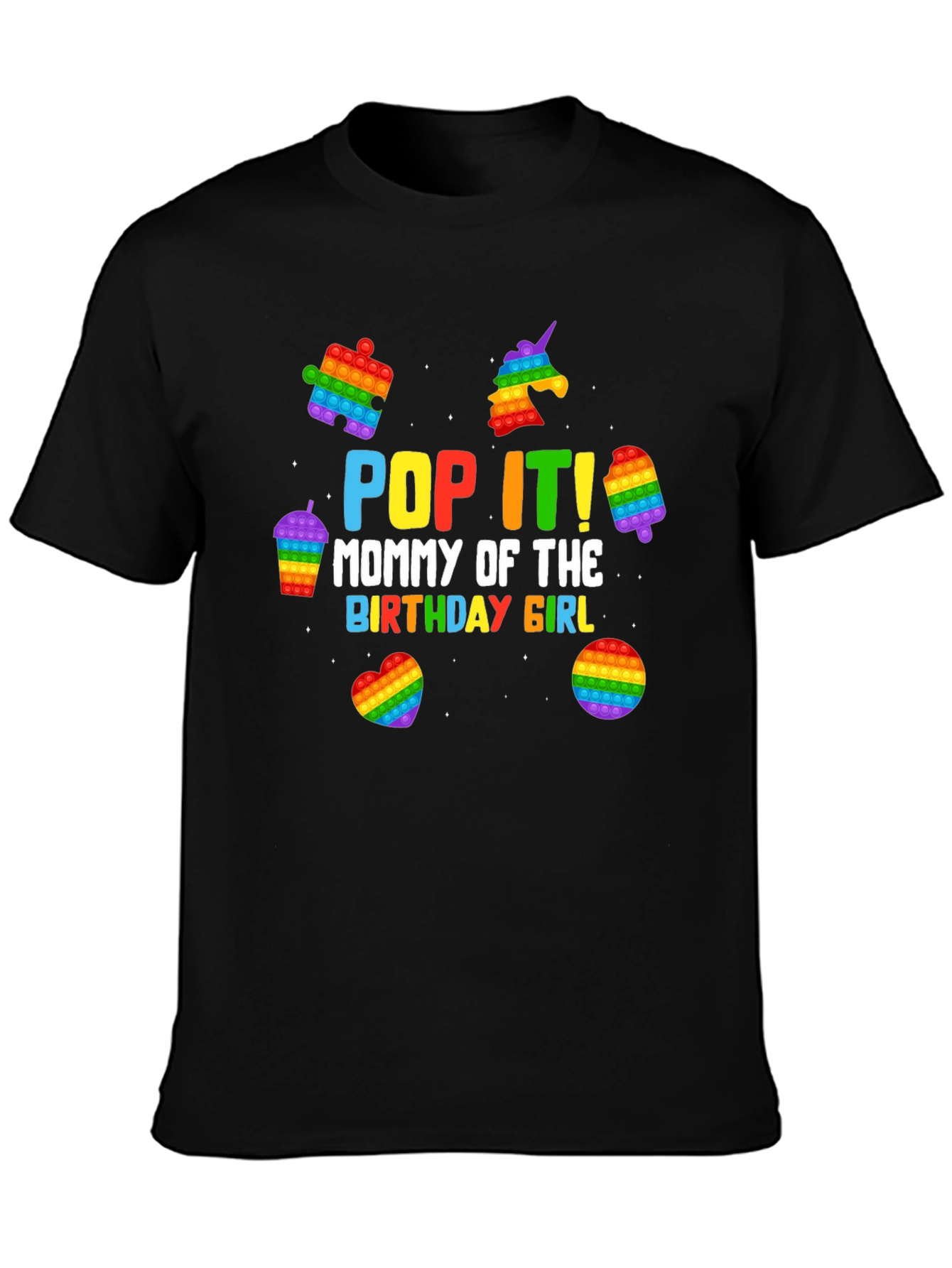 Pop It Birthday Girl Mommy T-Shirt