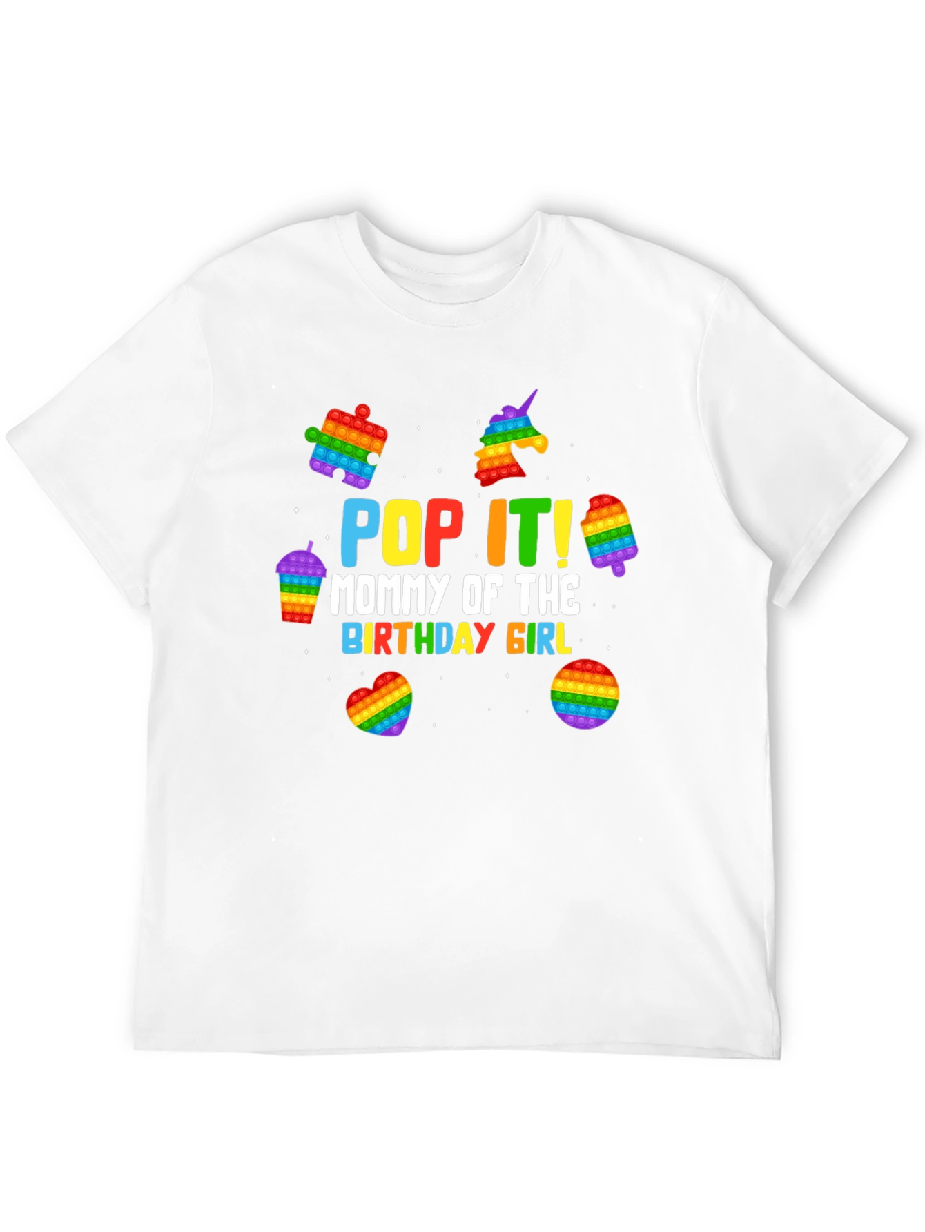 Pop It Birthday Girl Mommy T-Shirt