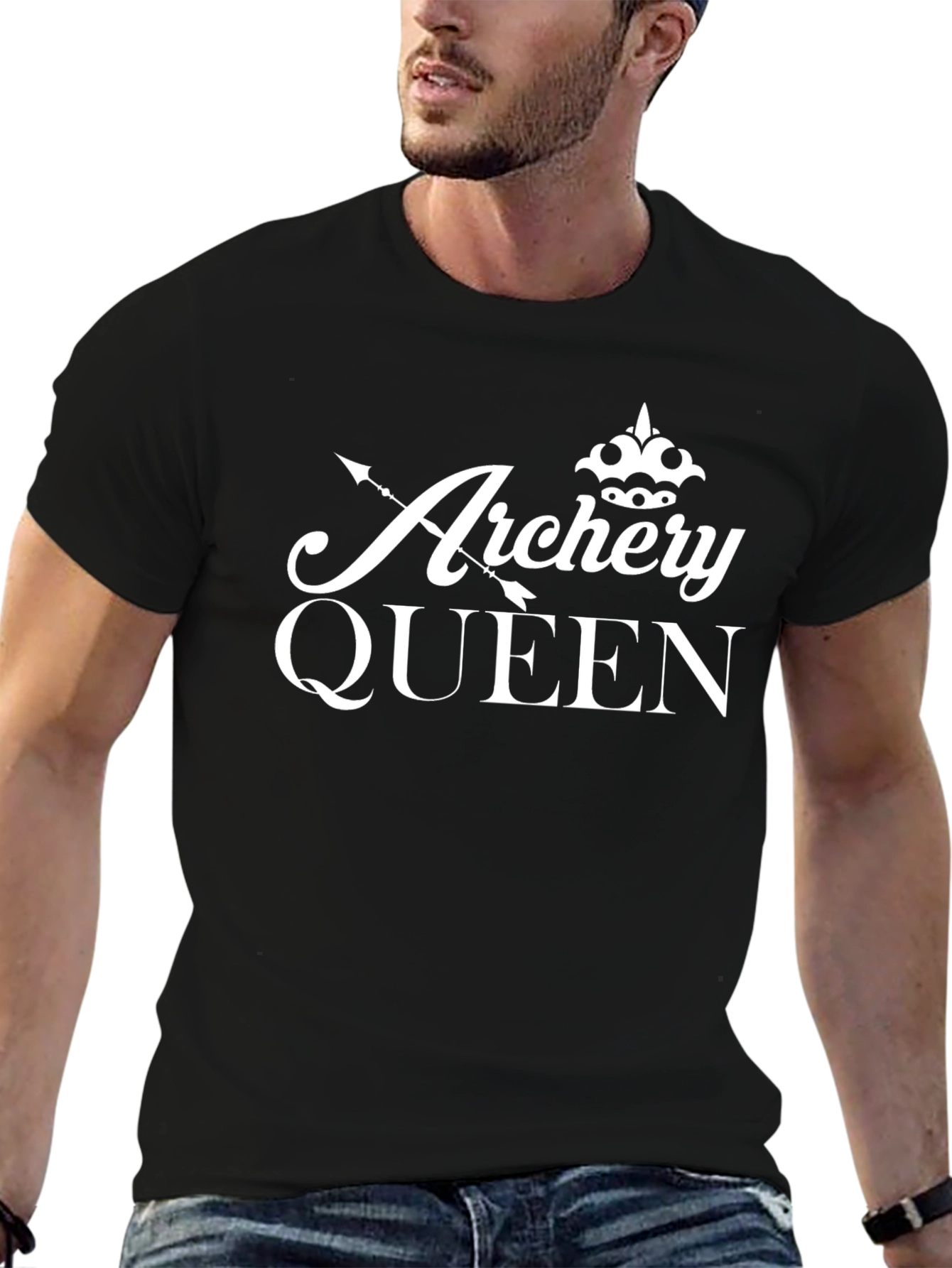 Archery Queen T-Shirt - Black Cotton Tee