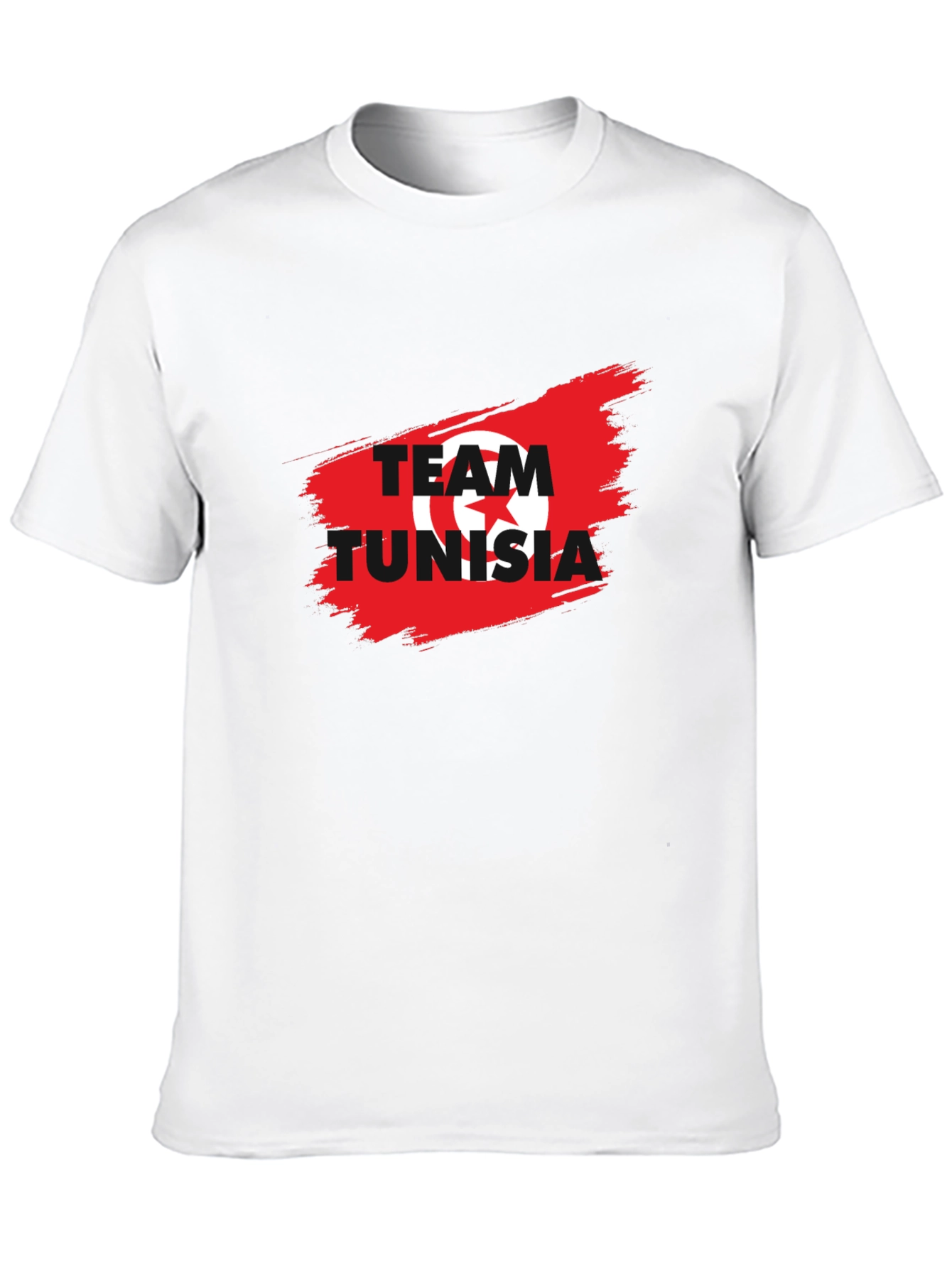Team Tunisia Graphic T-Shirt - Black Cotton Tee