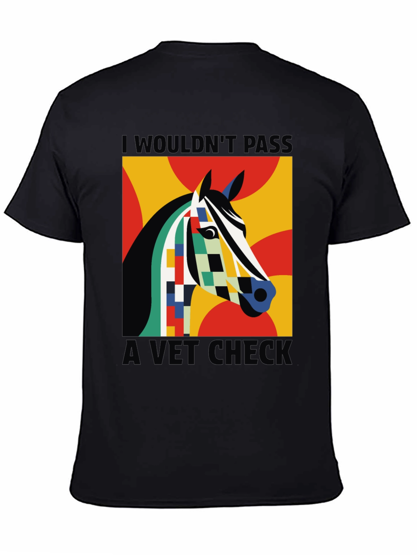 Abstract Horse Vet Check Tee