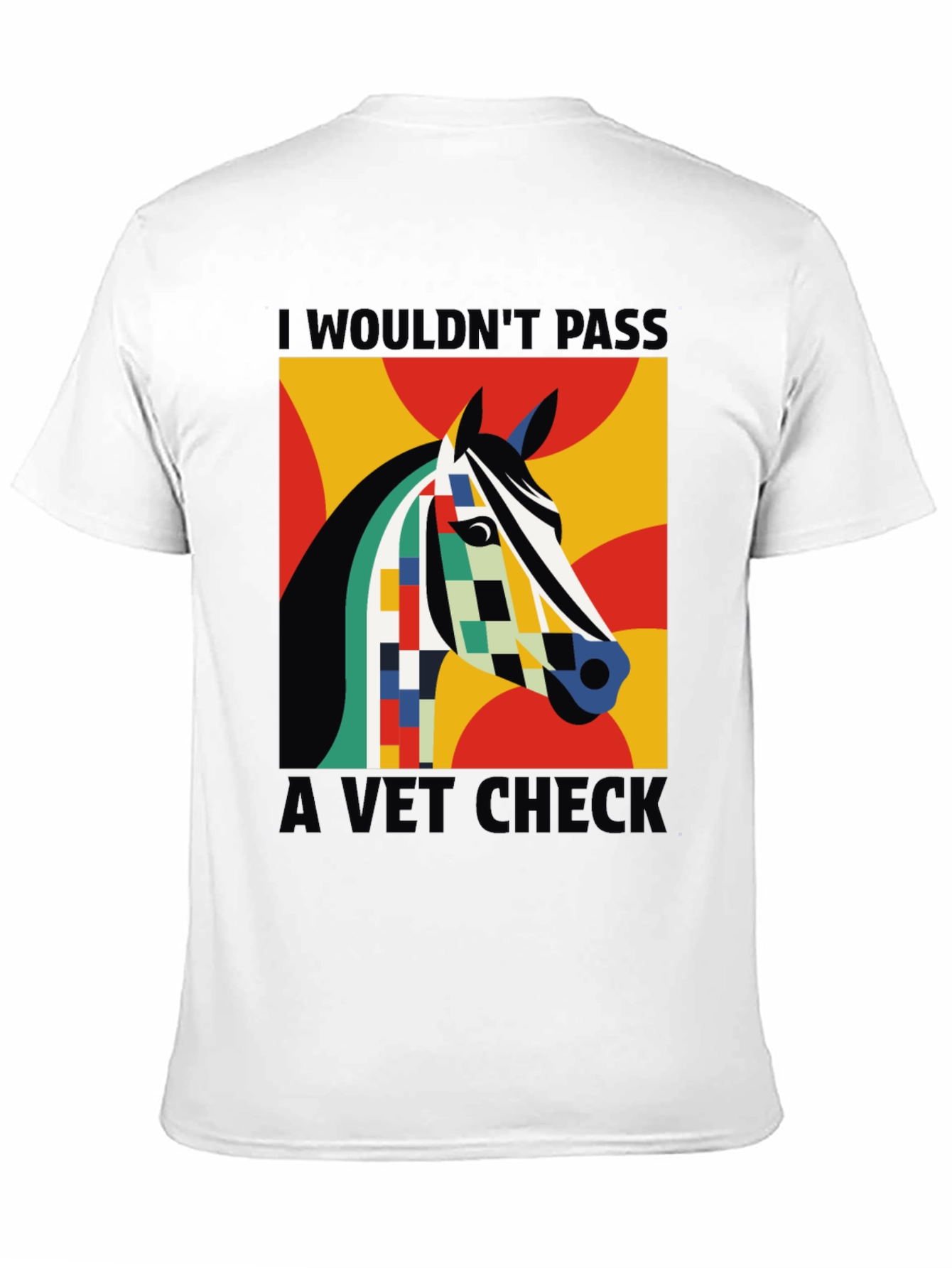 Abstract Horse Vet Check Tee