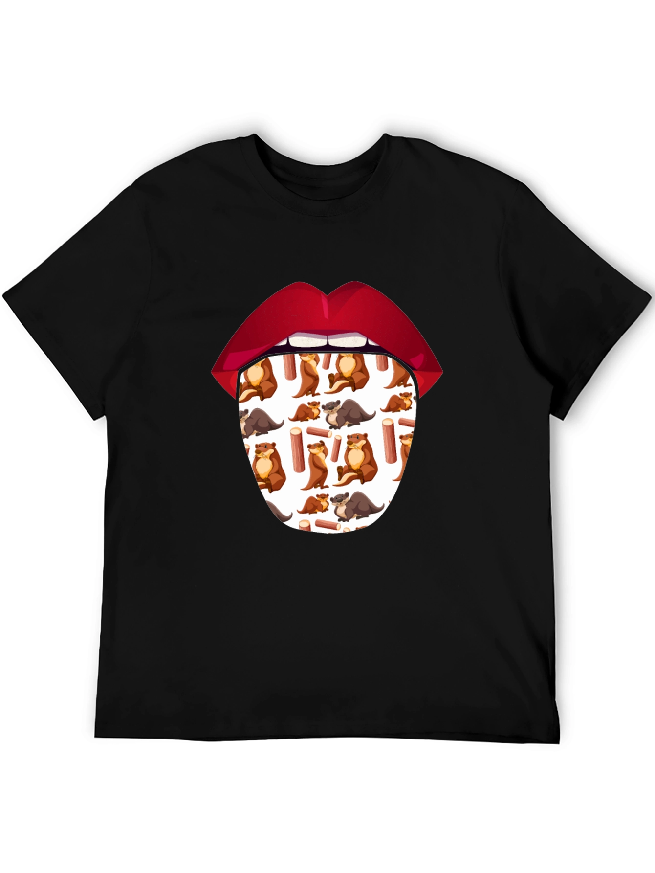 Otter Tongue T-Shirt - Unique Graphic Tee
