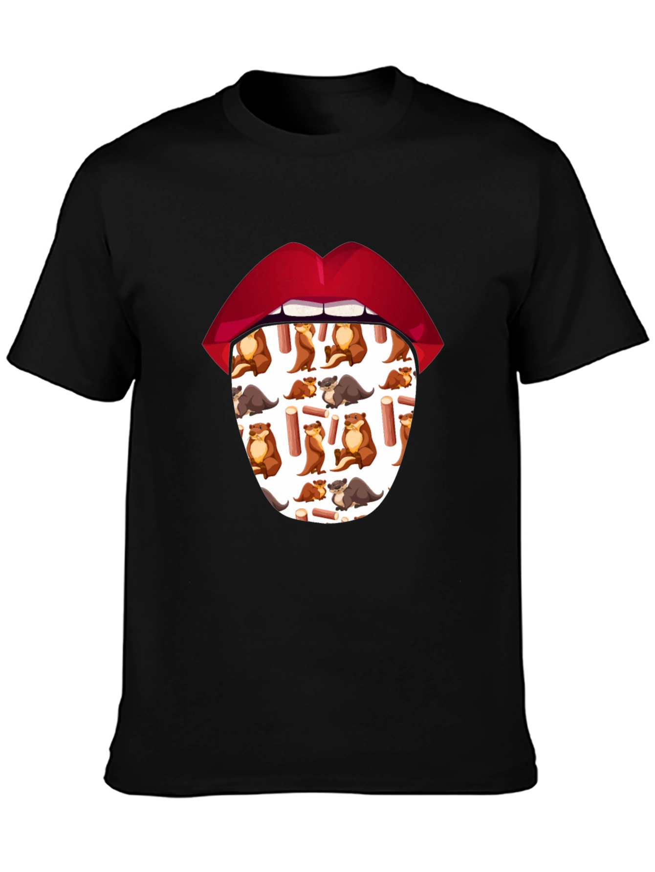 Otter Tongue T-Shirt - Unique Graphic Tee