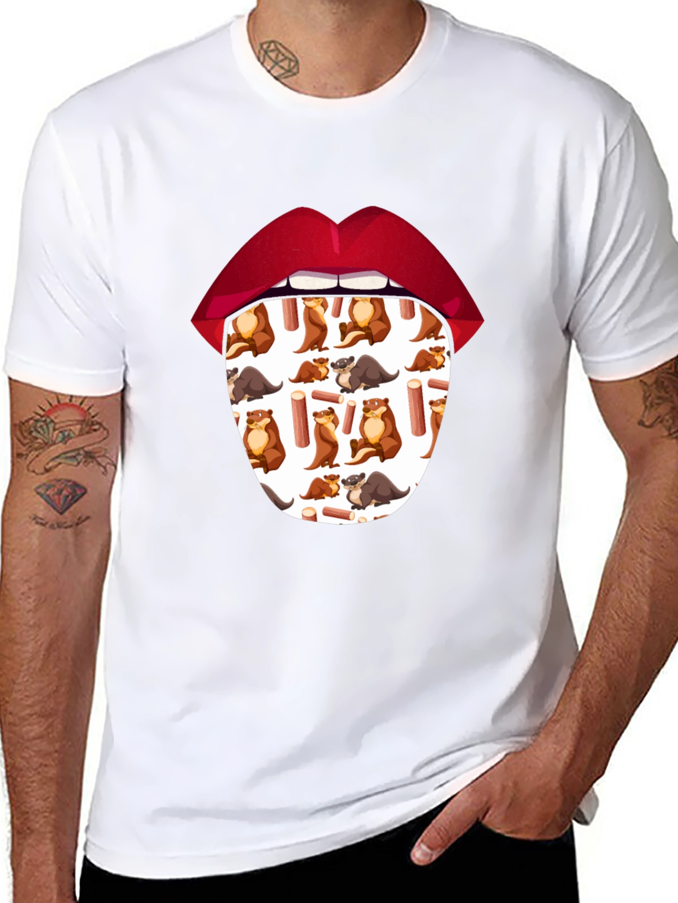 Otter Tongue T-Shirt - Unique Graphic Tee