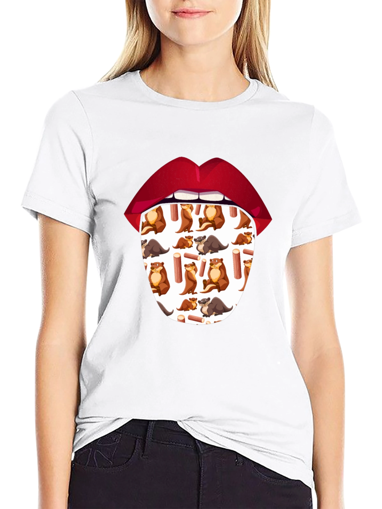 Otter Tongue T-Shirt - Unique Graphic Tee