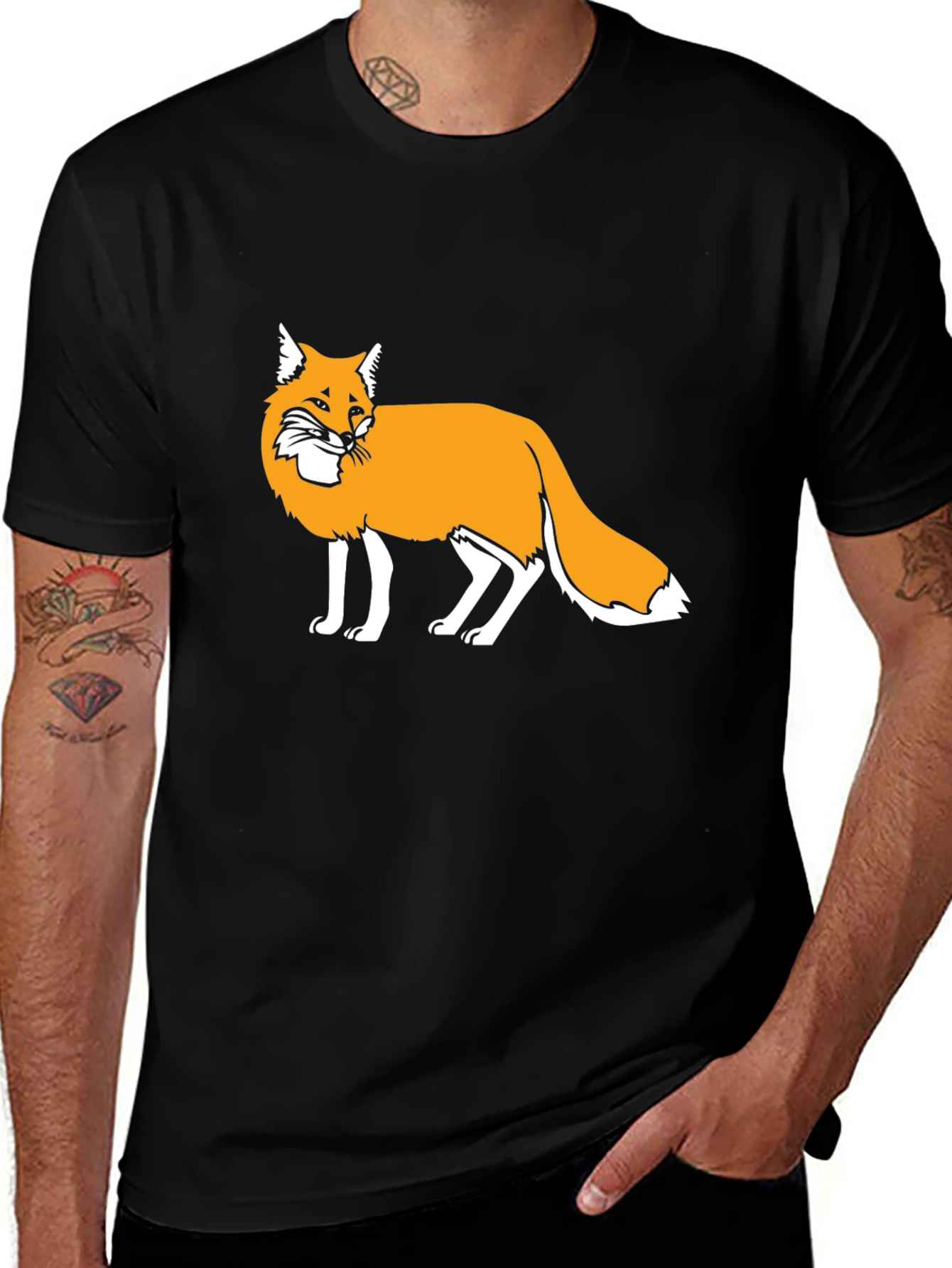 Fox Graphic T-Shirt - Classic Black Tee