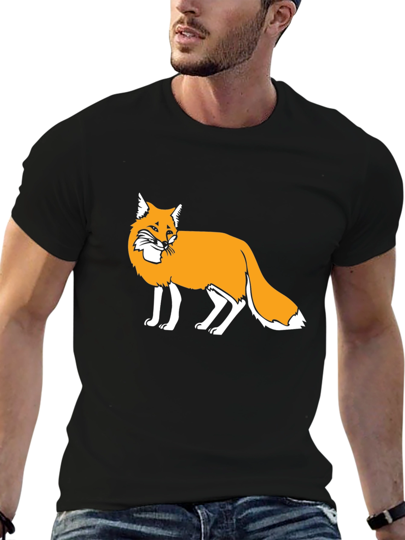 Fox Graphic T-Shirt - Classic Black Tee