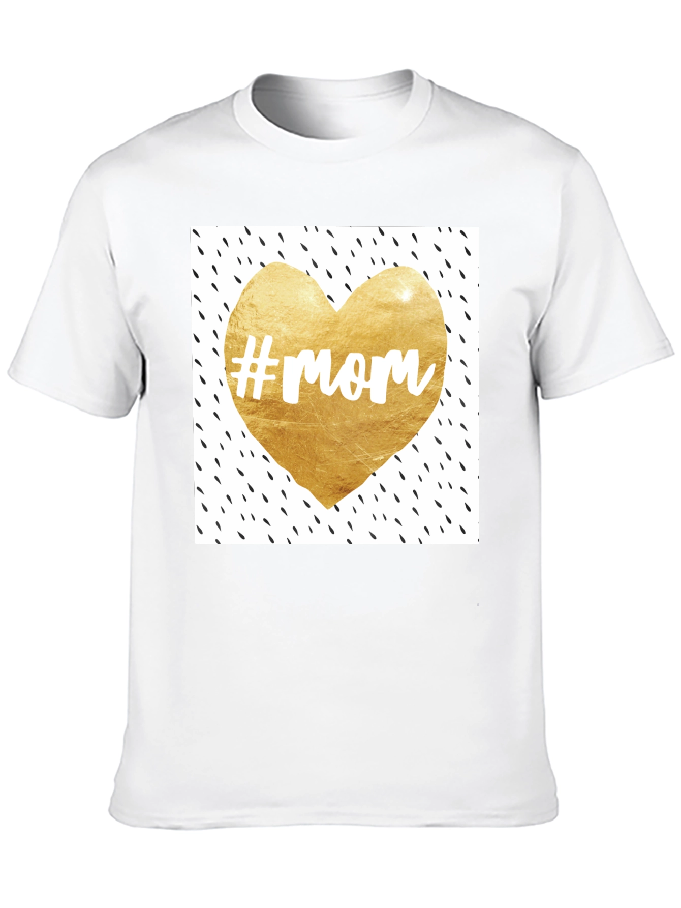 Mom Heart Graphic Tee - Trendy Black T-Shirt