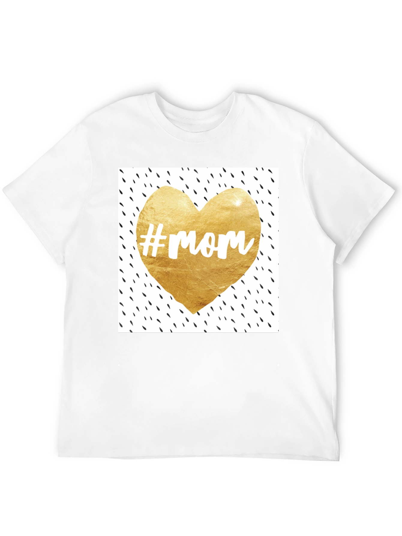 Mom Heart Graphic Tee - Trendy Black T-Shirt