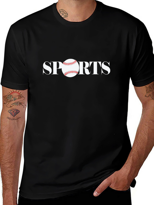 Sports Baseball Graphic Tee - Black