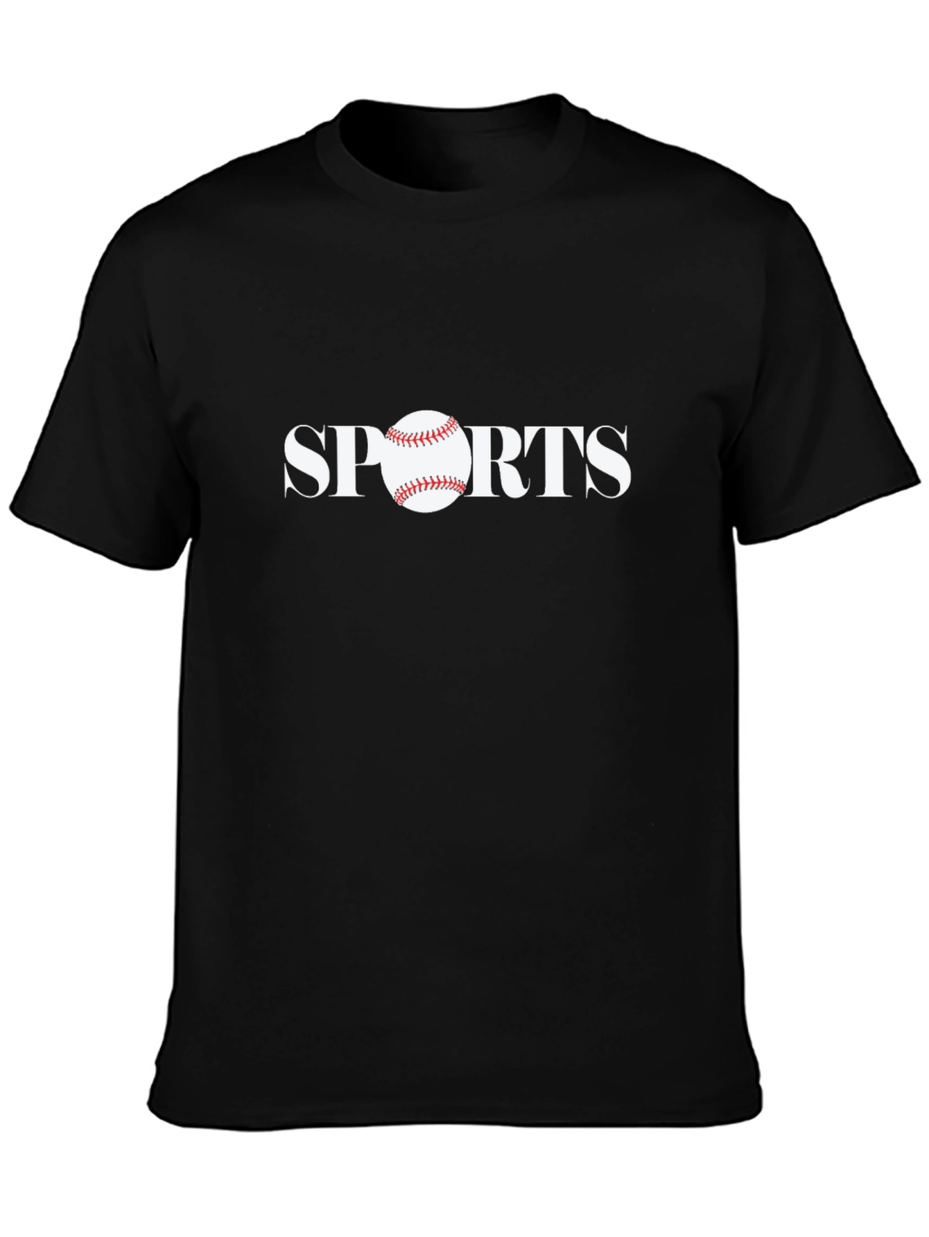 Sports Baseball Graphic Tee - Black