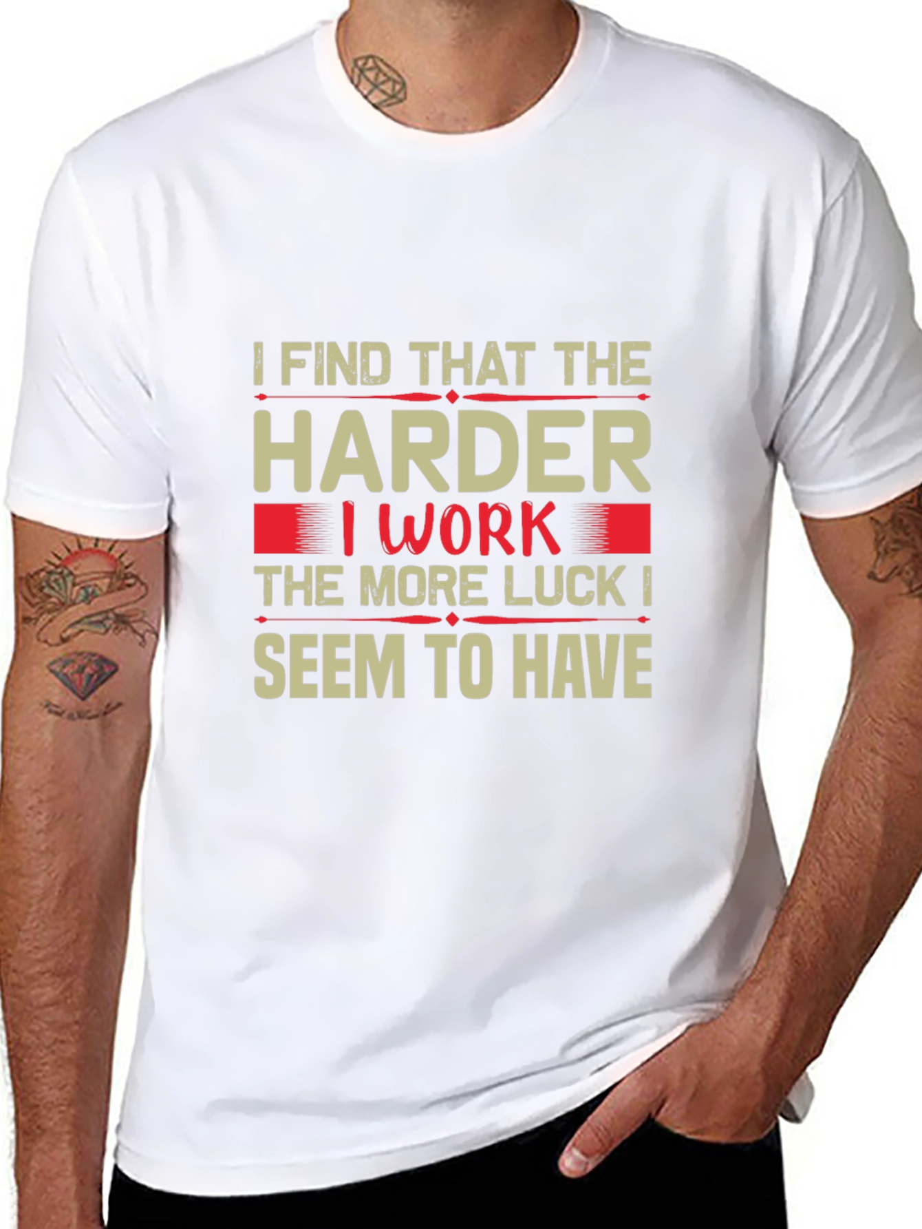 Motivational Hard Work Luck T-Shirt