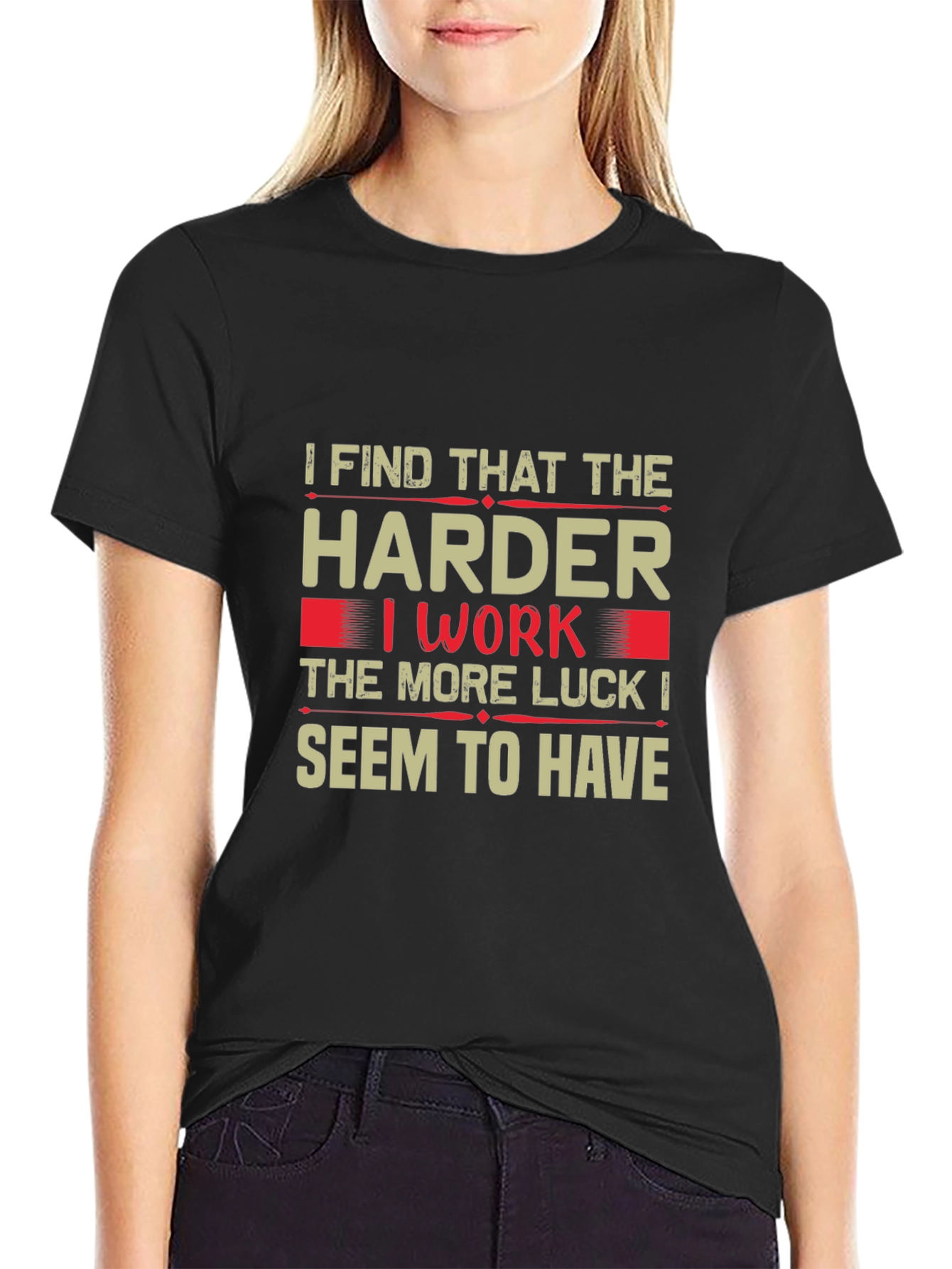 Motivational Hard Work Luck T-Shirt