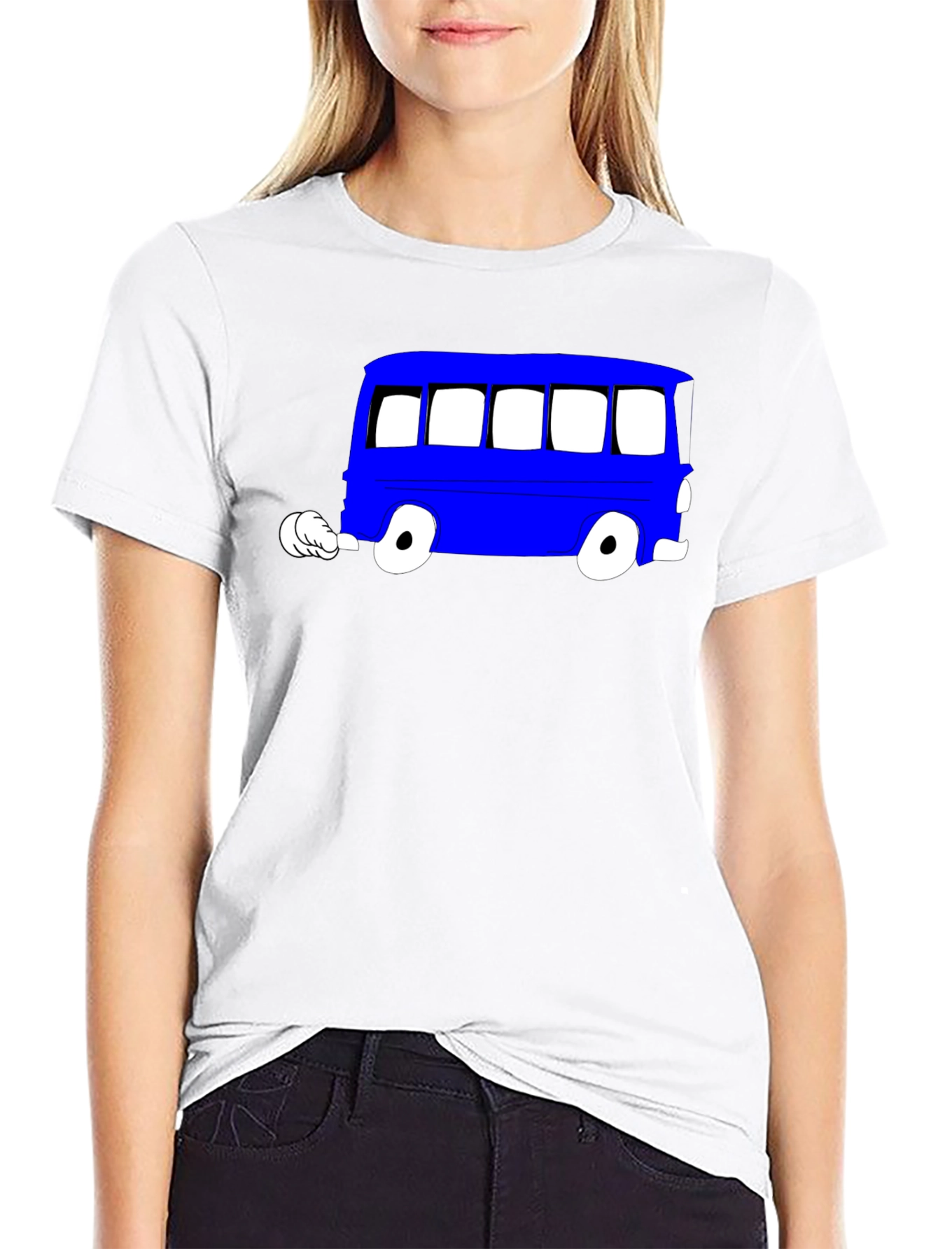 Cartoon Bus Graphic Tee - Cool Unisex T-Shirt