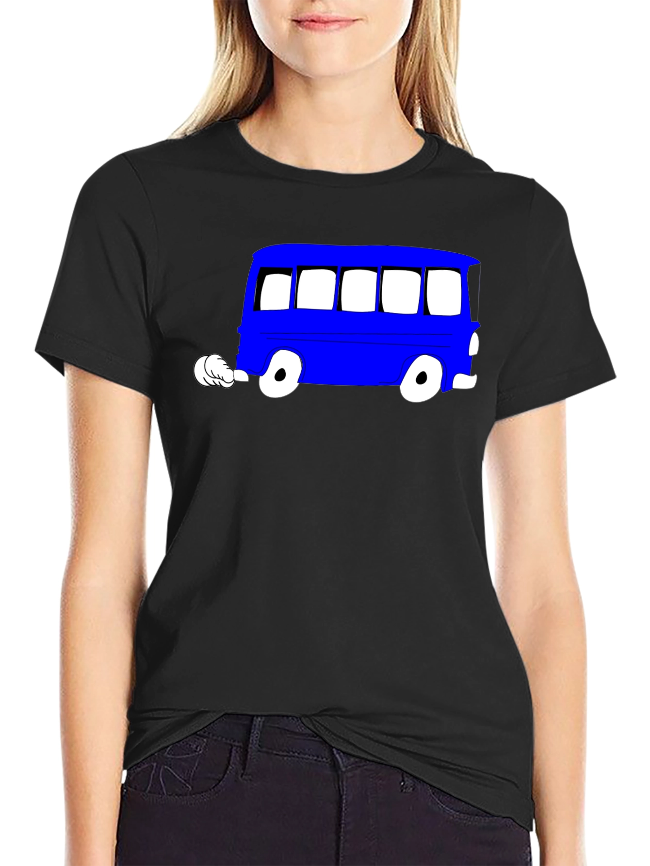 Cartoon Bus Graphic Tee - Cool Unisex T-Shirt