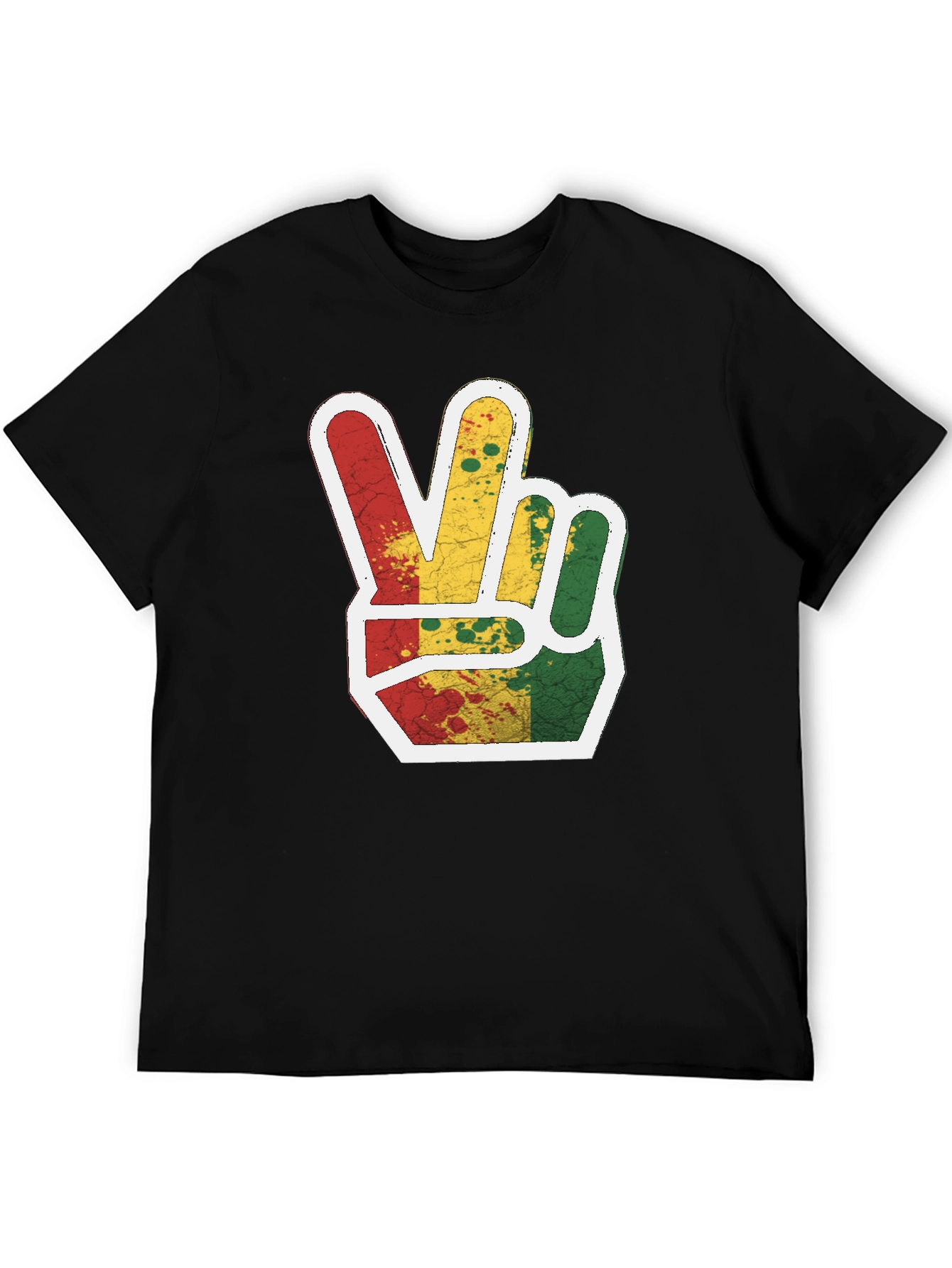 Rasta Peace Sign Graphic Tee