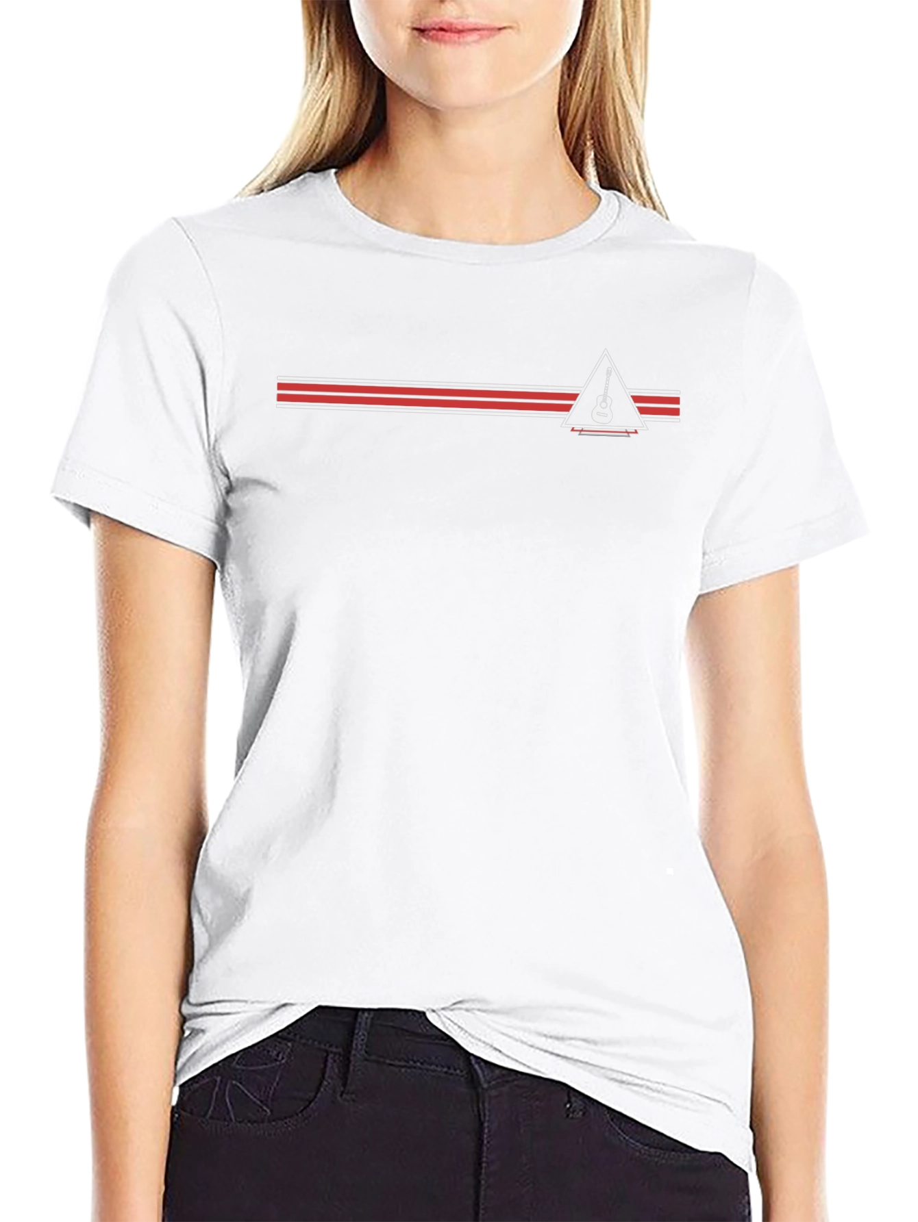 Guitar Triangle Graphic Tee - Stylish Musician T-Shirt