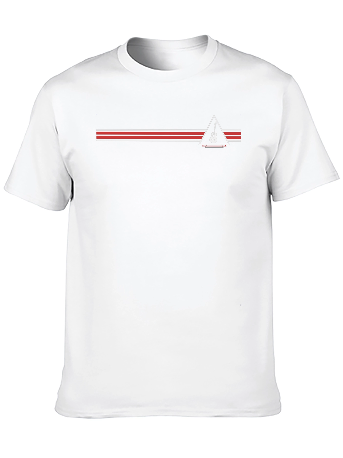 Guitar Triangle Graphic Tee - Stylish Musician T-Shirt