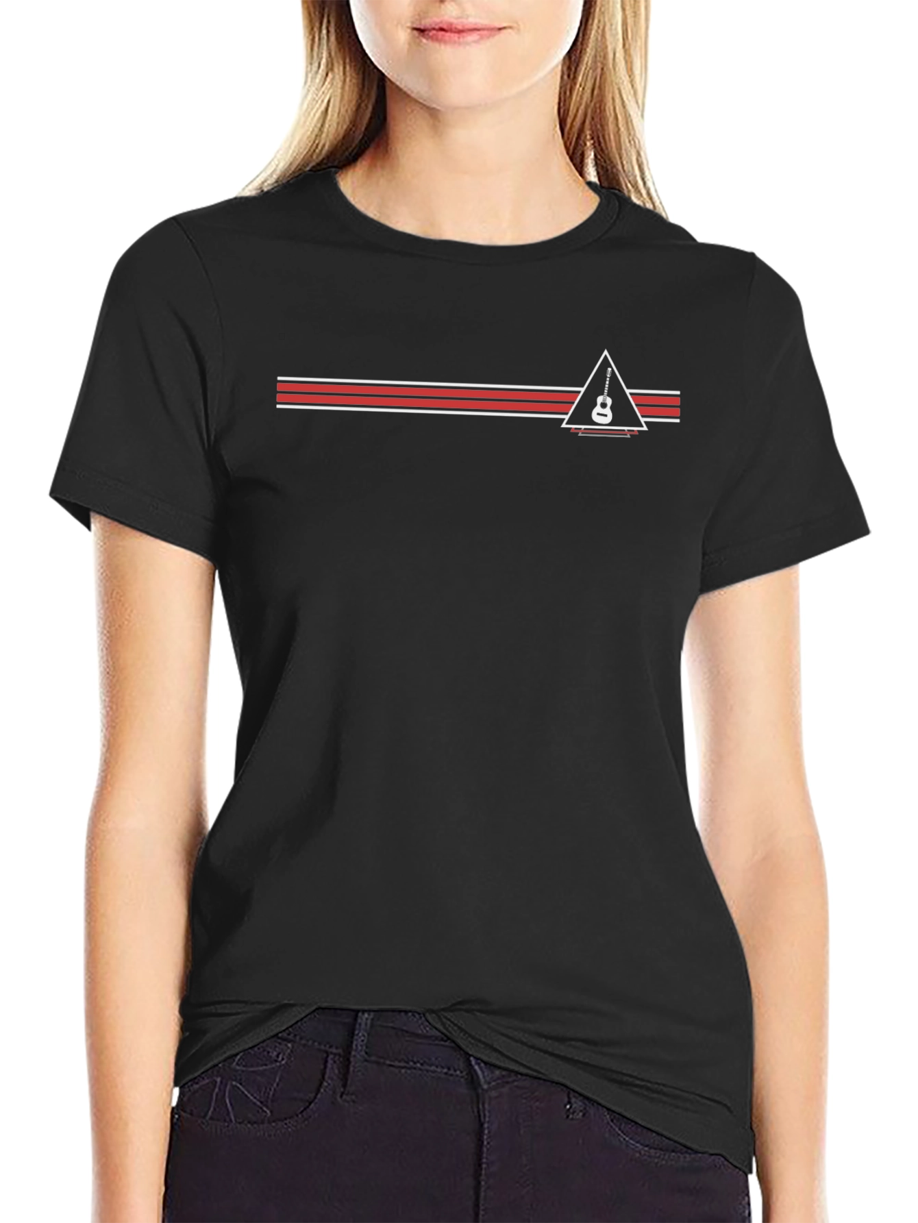 Guitar Triangle Graphic Tee - Stylish Musician T-Shirt