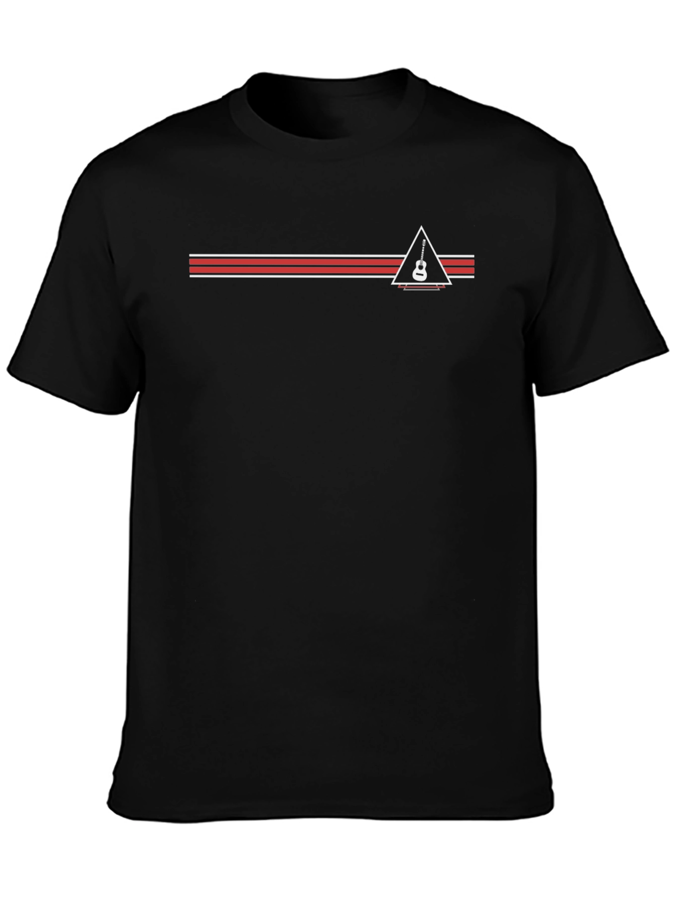 Guitar Triangle Graphic Tee - Stylish Musician T-Shirt