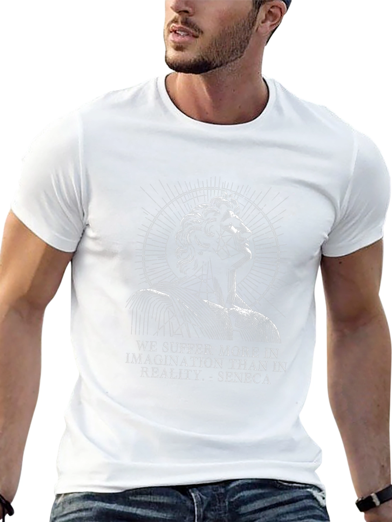 Seneca Quote T-Shirt - Imagination vs. Reality