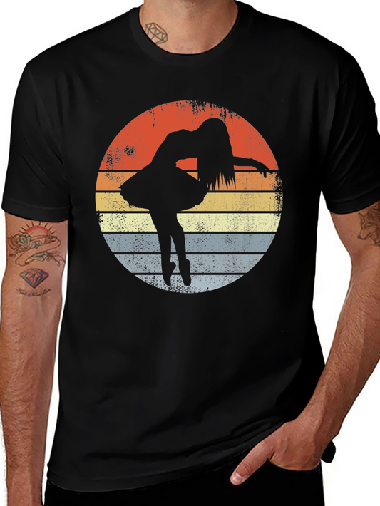 Vintage Ballerina Sunset Graphic T-Shirt