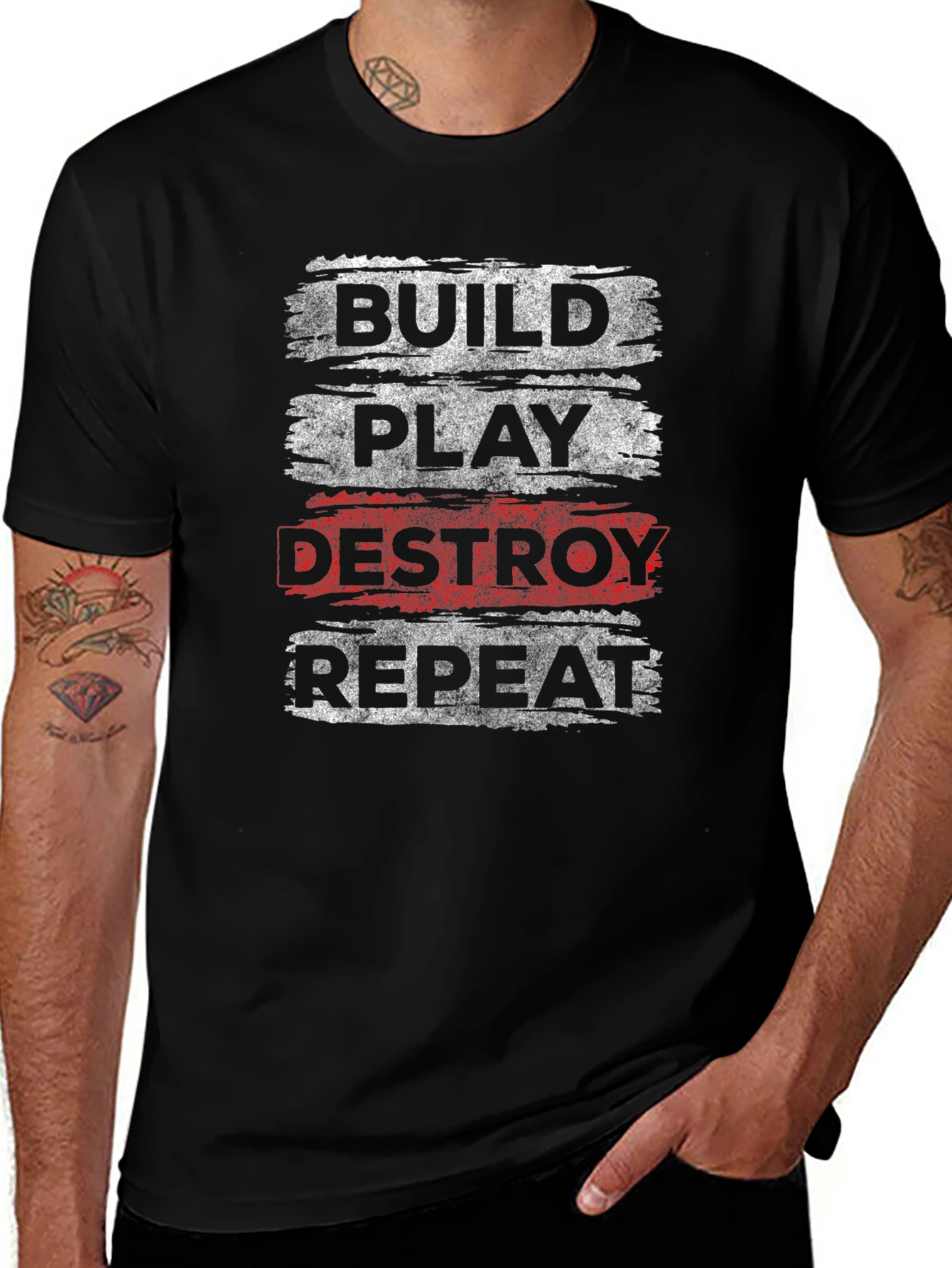 Build Play Destroy Repeat Graphic Tee