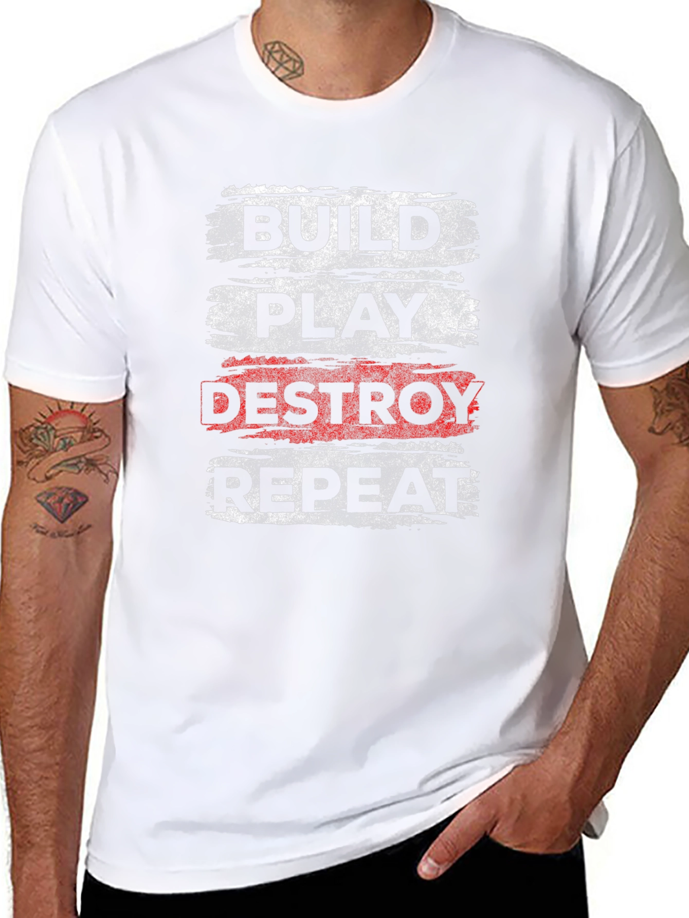 Build Play Destroy Repeat Graphic Tee