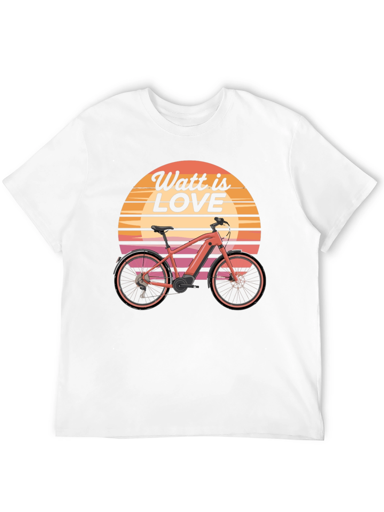 Watt is Love E-Bike T-Shirt - Retro Style