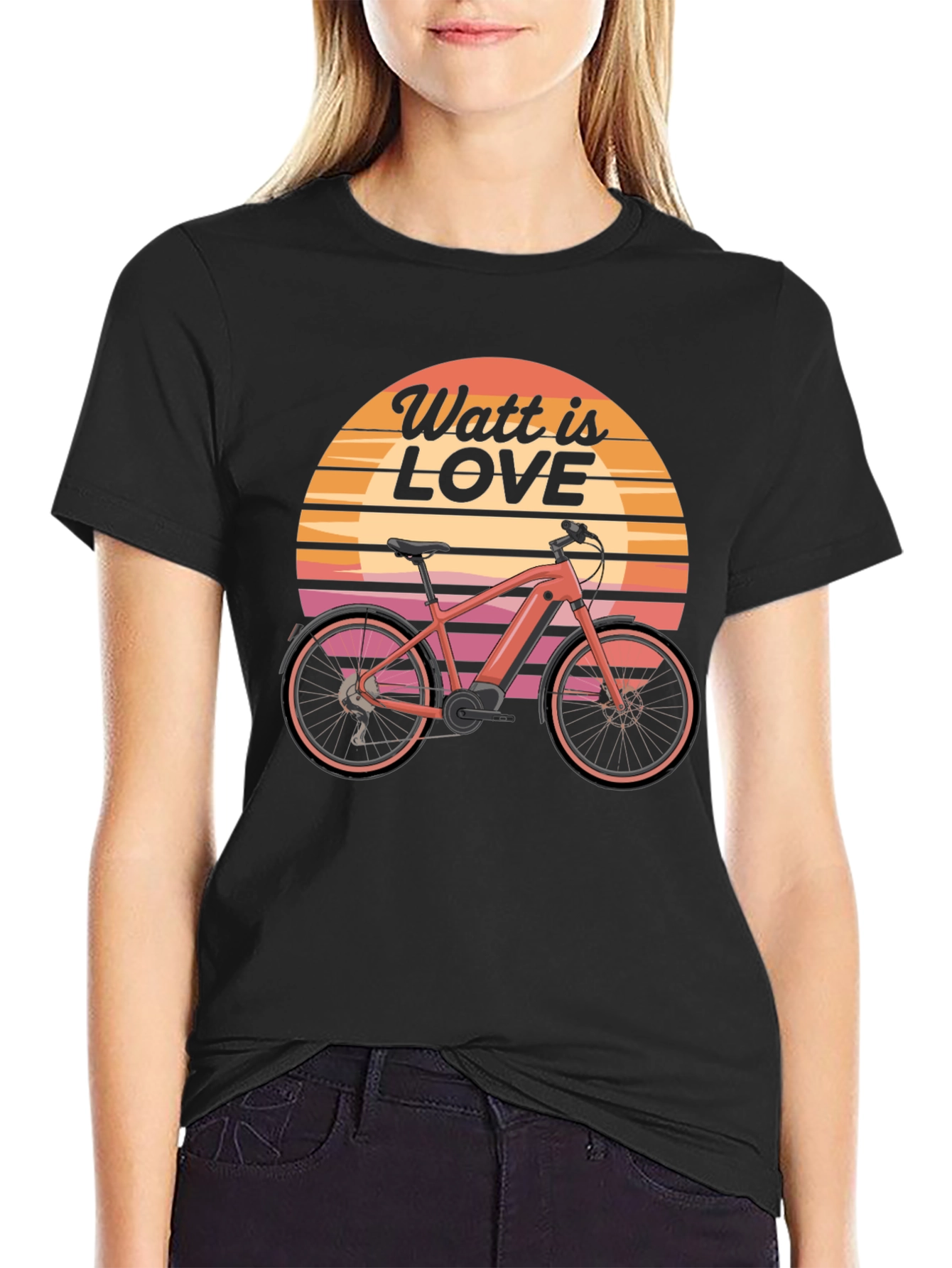 Watt is Love E-Bike T-Shirt - Retro Style