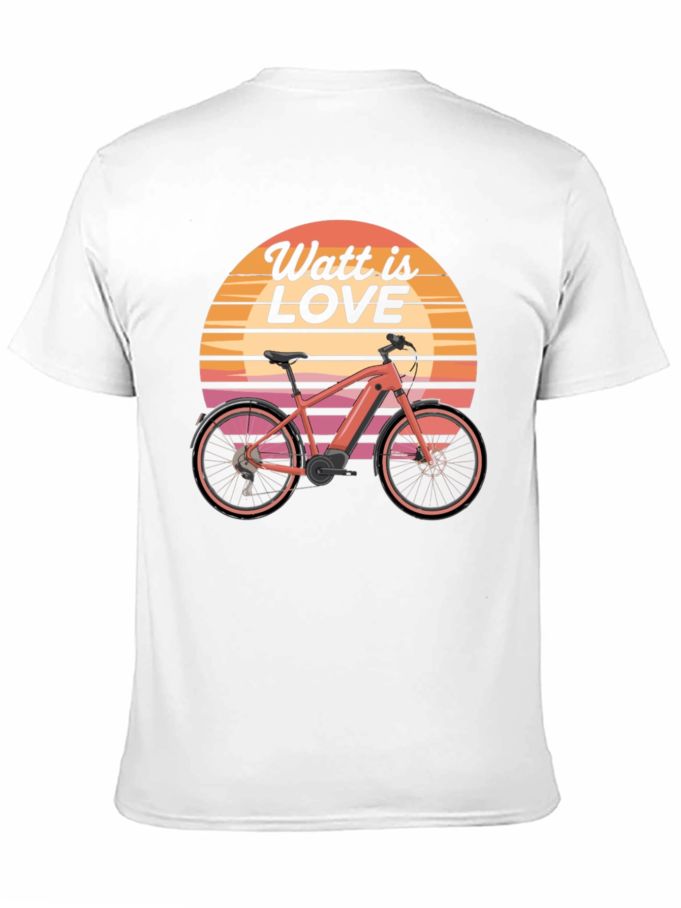 Watt is Love E-Bike T-Shirt - Retro Style