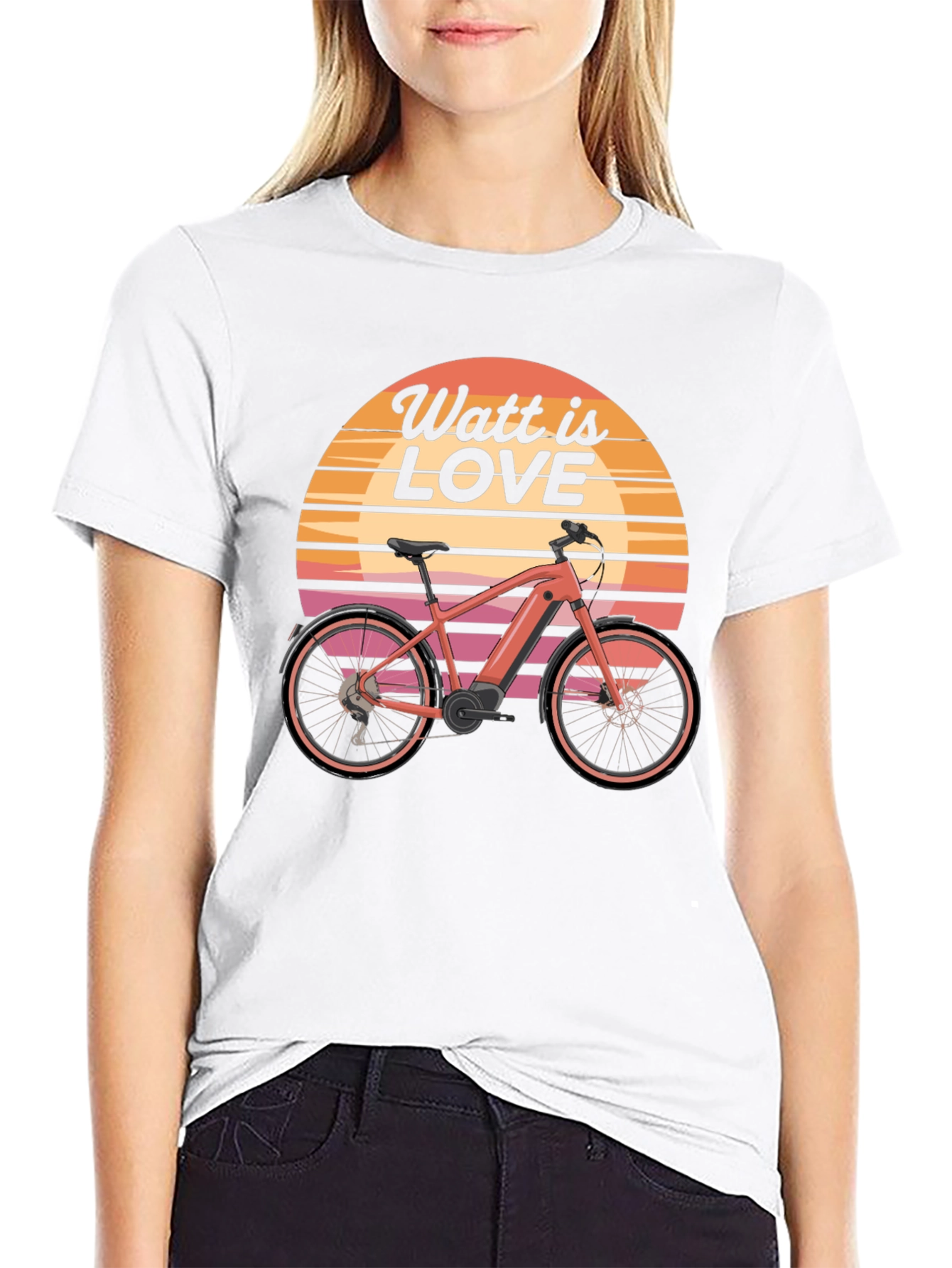 Watt is Love E-Bike T-Shirt - Retro Style
