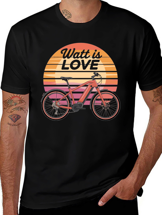 Watt is Love E-Bike T-Shirt - Retro Style