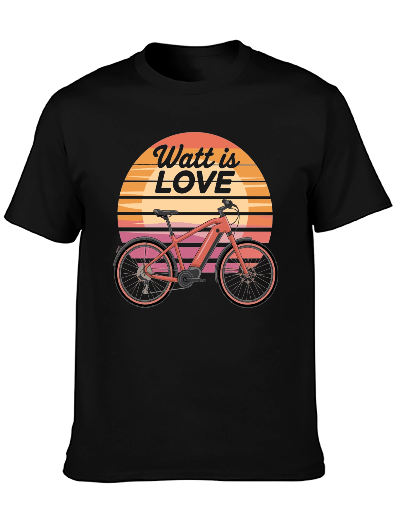 Watt is Love E-Bike T-Shirt - Retro Style