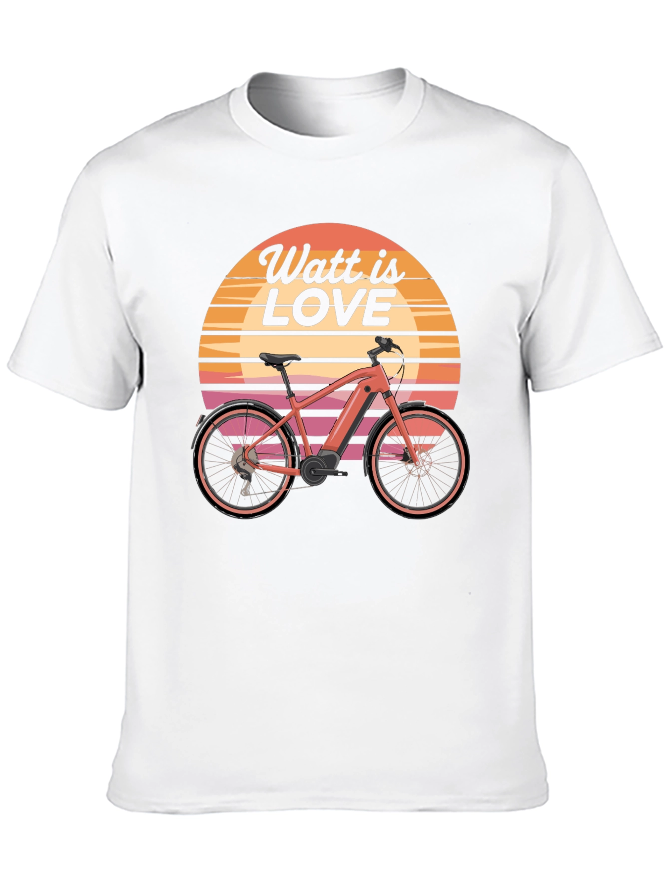 Watt is Love E-Bike T-Shirt - Retro Style