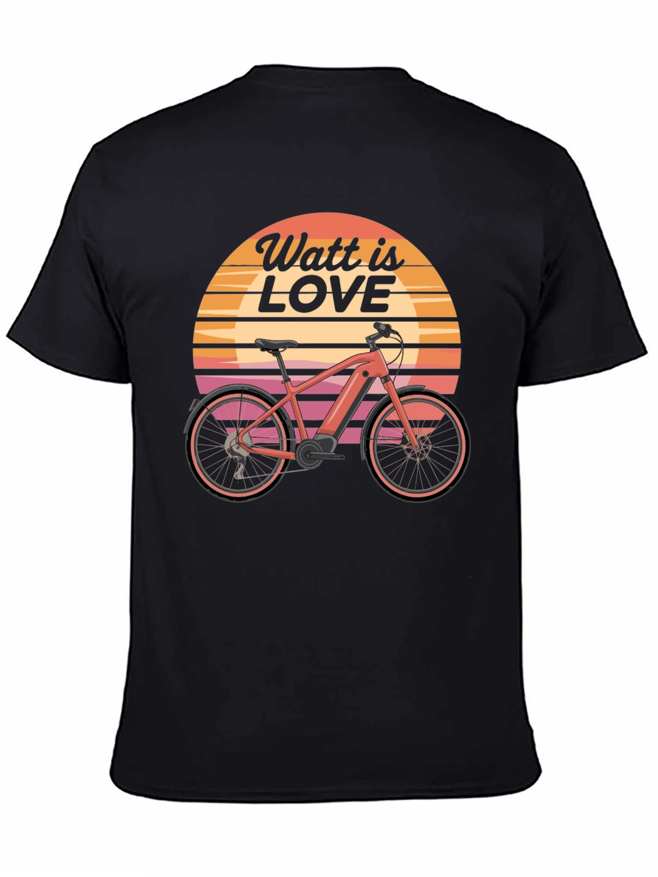 Watt is Love E-Bike T-Shirt - Retro Style