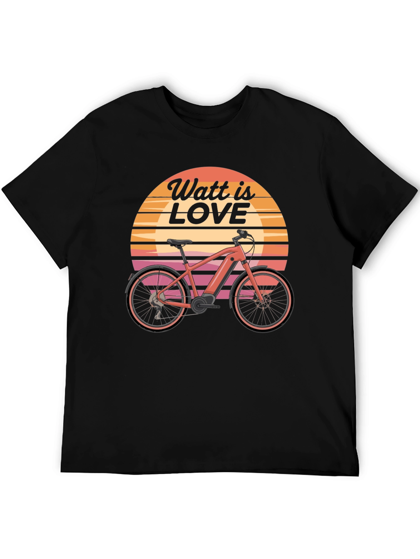 Watt is Love E-Bike T-Shirt - Retro Style