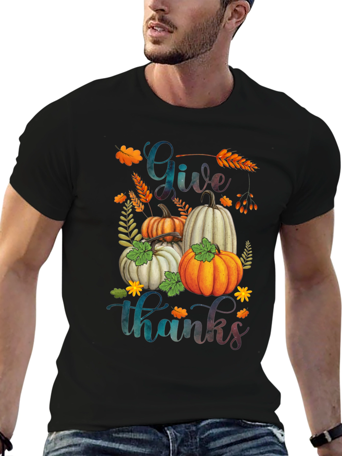 Give Thanks Pumpkin T-Shirt - Fall Apparel