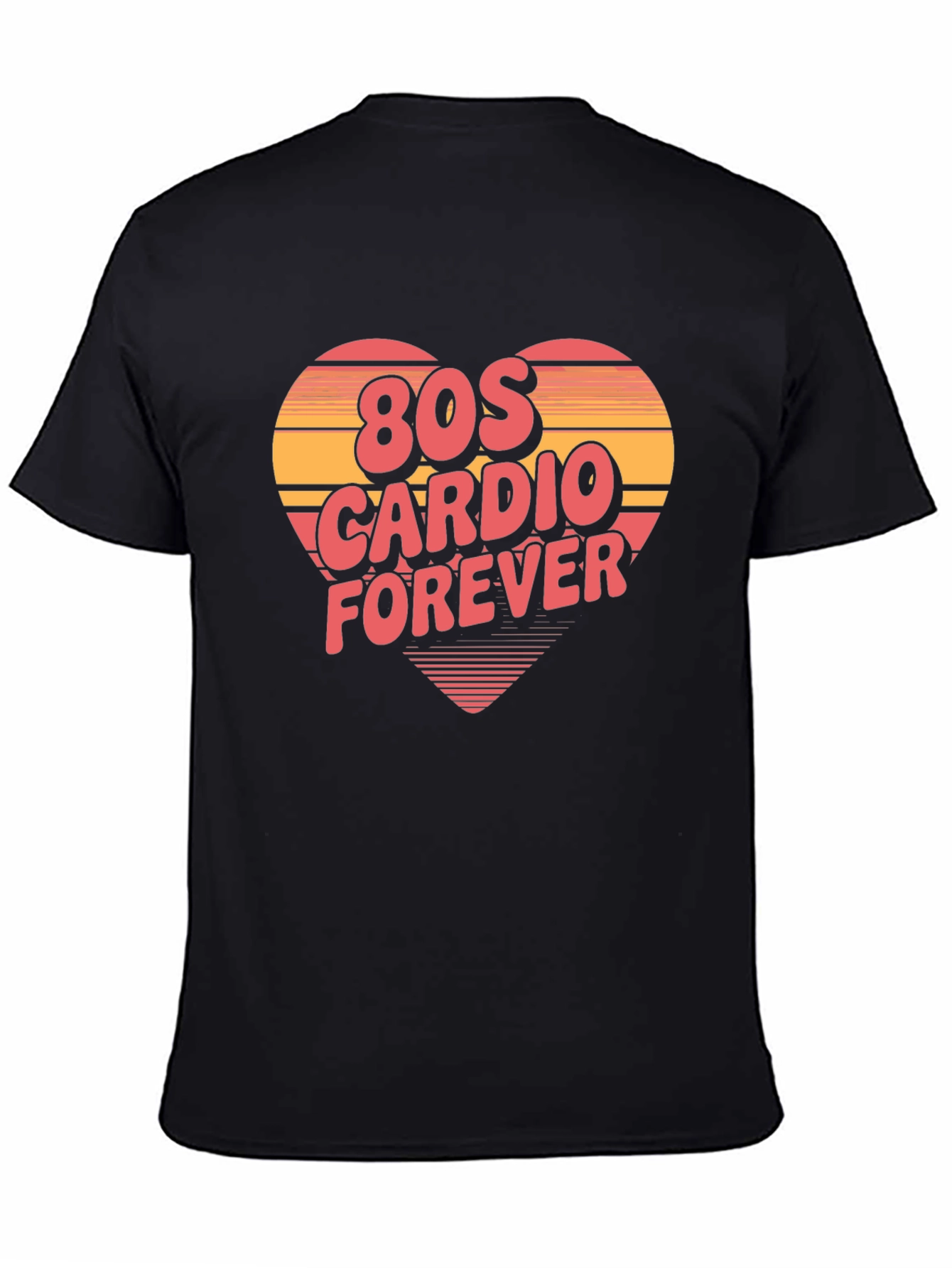 80s Cardio Forever Black T-Shirt